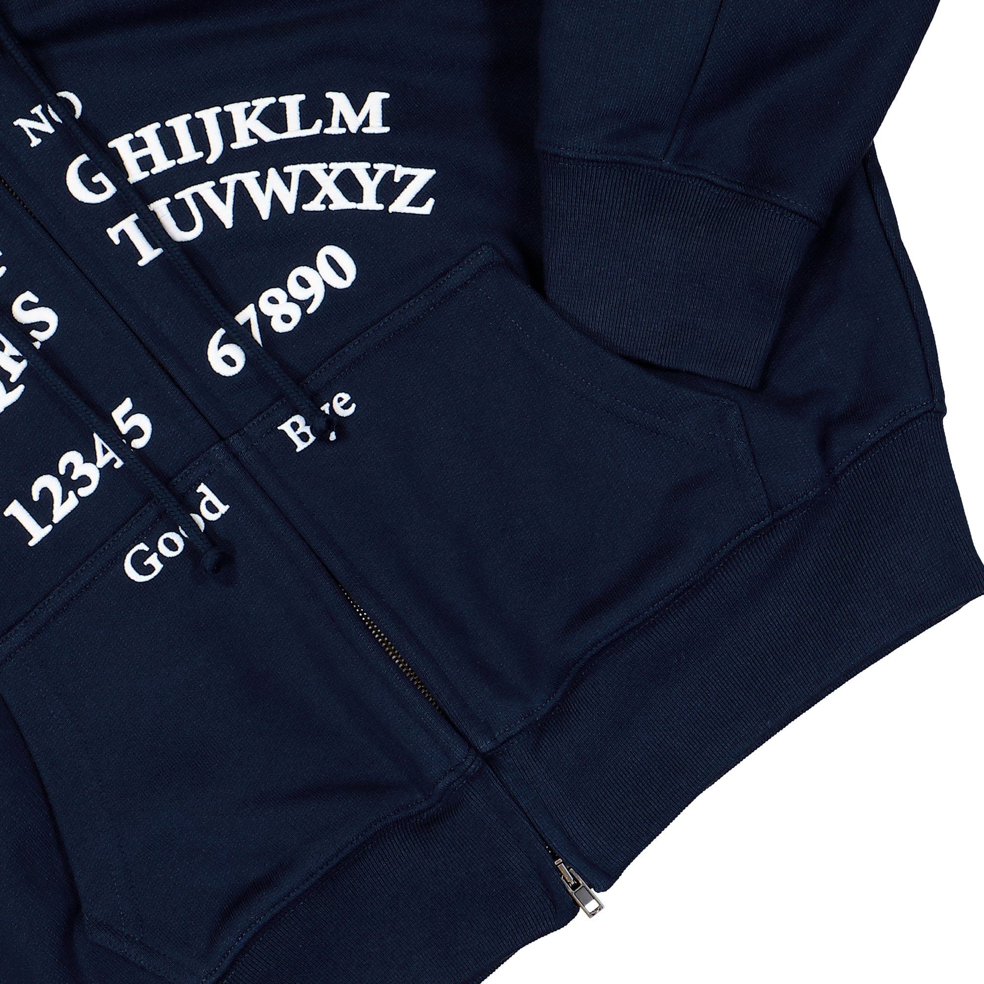 Vetements Alphabet Round Shoulder Zip - Up Hoodie