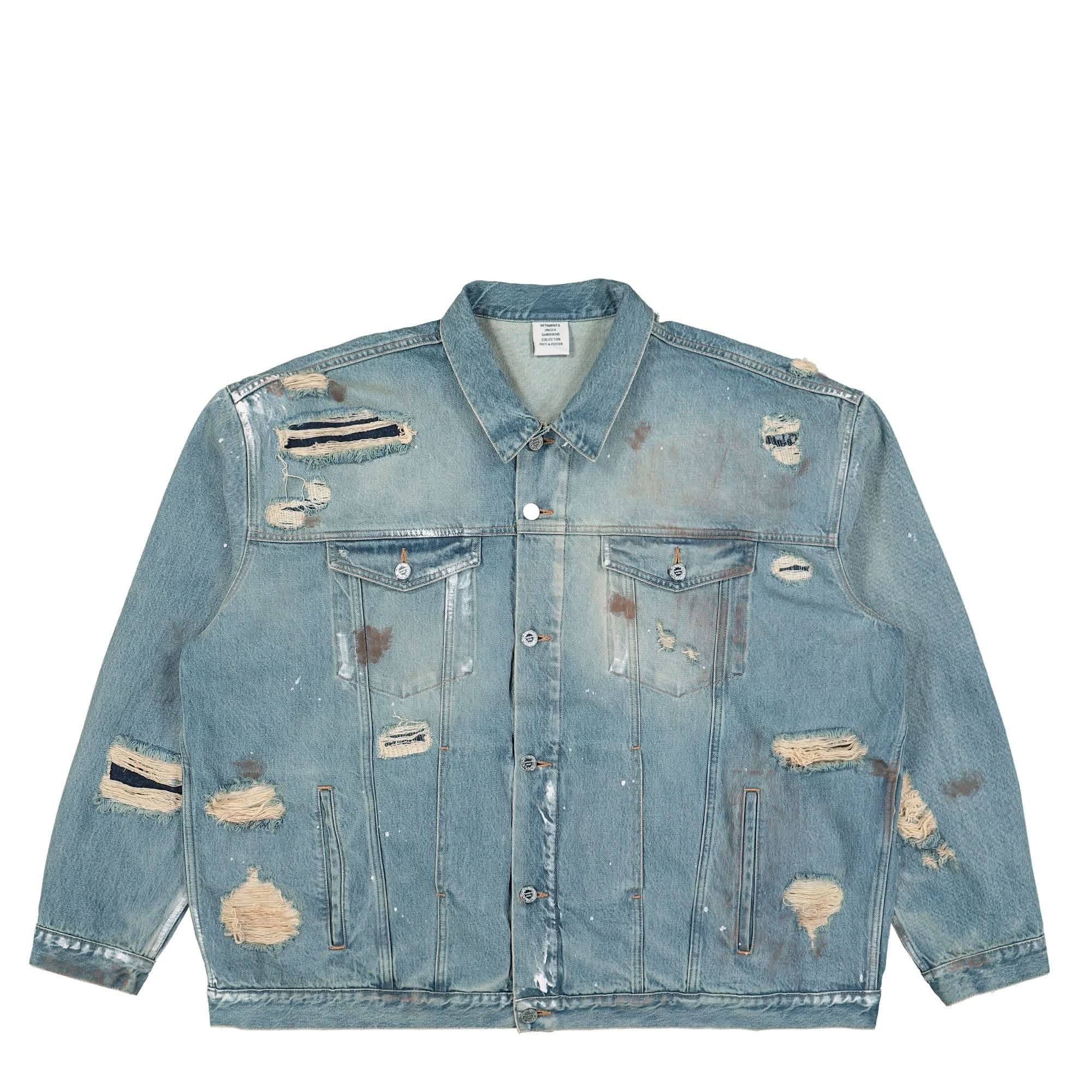 Vetements Trashed Denim Jacket