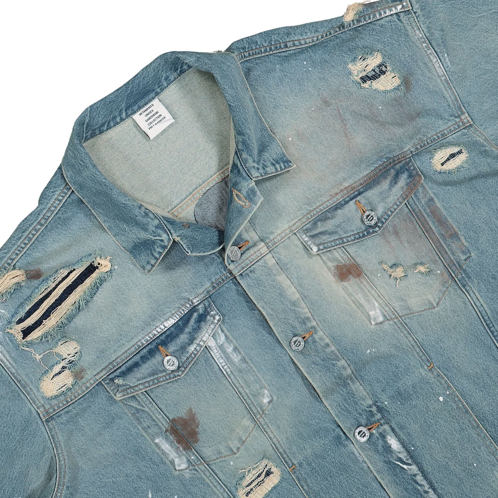 Vetements Trashed Denim Jacket