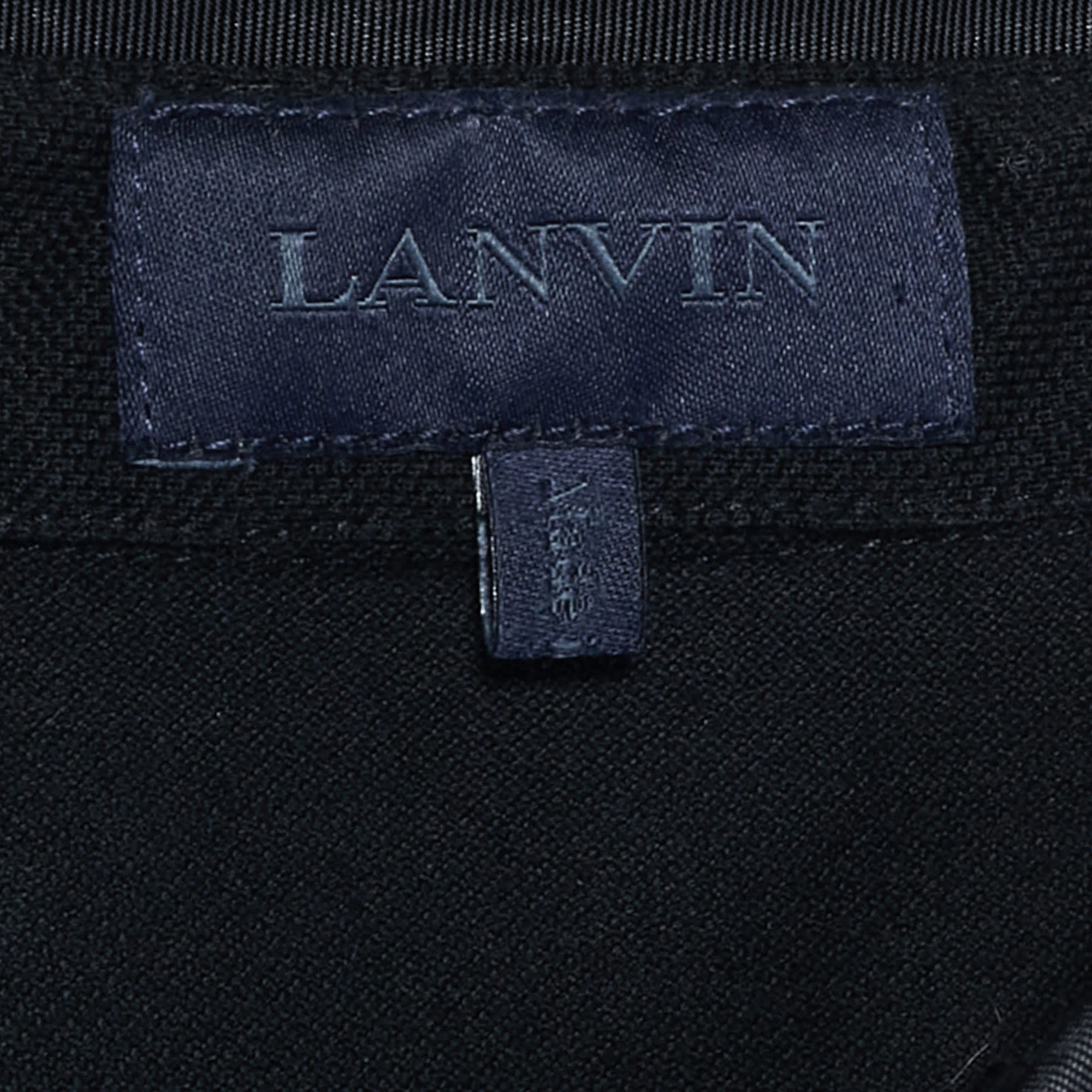 Lanvin Black Cotton Pique Polo T - Shirt