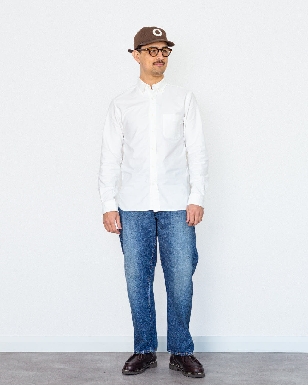 Beams Plus Oxford Shirt - White