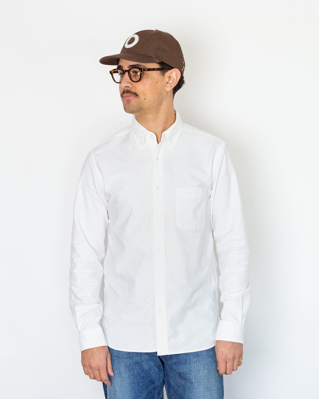 Beams Plus Oxford Shirt - White