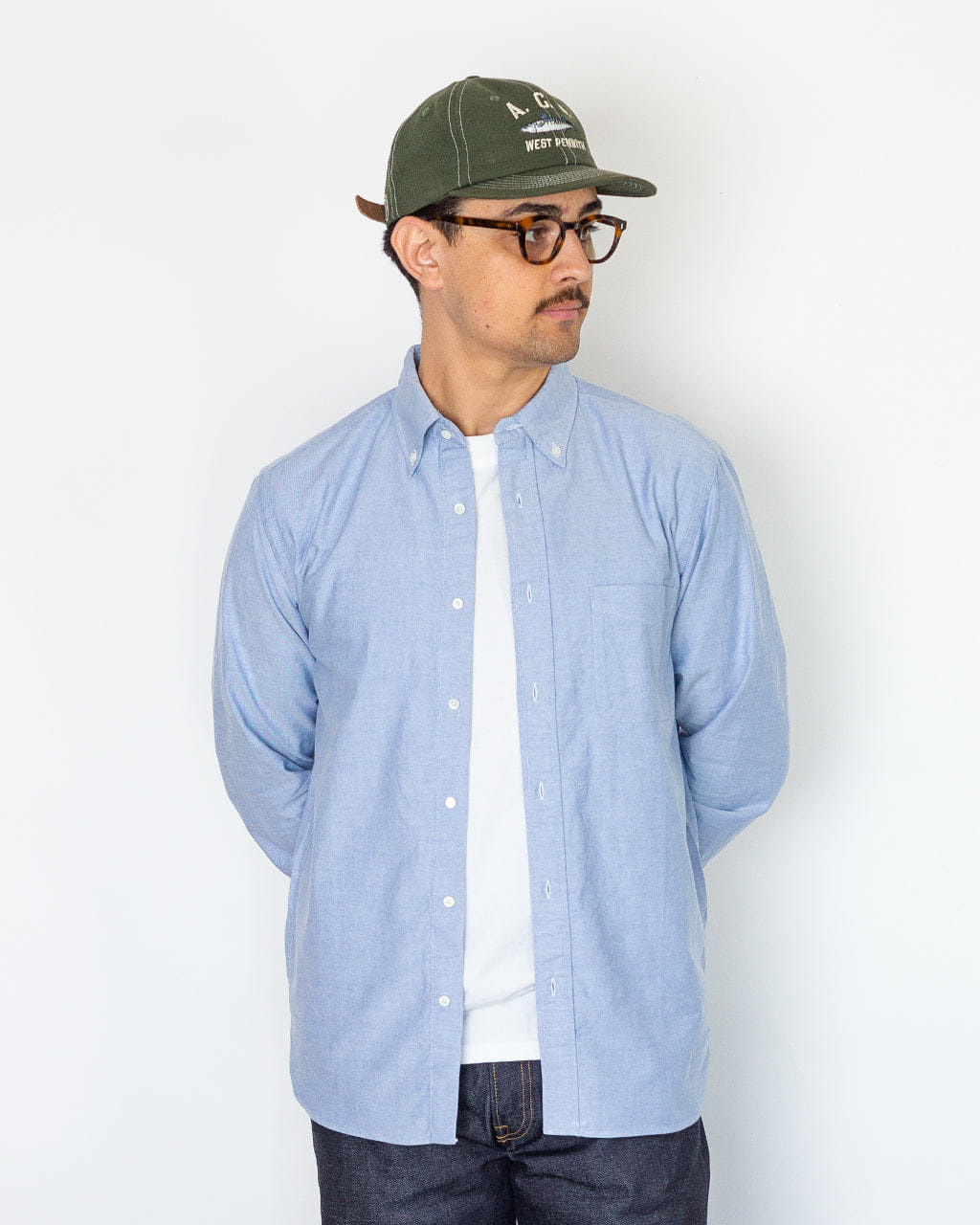 Beams Plus Oxford Shirt - Blue