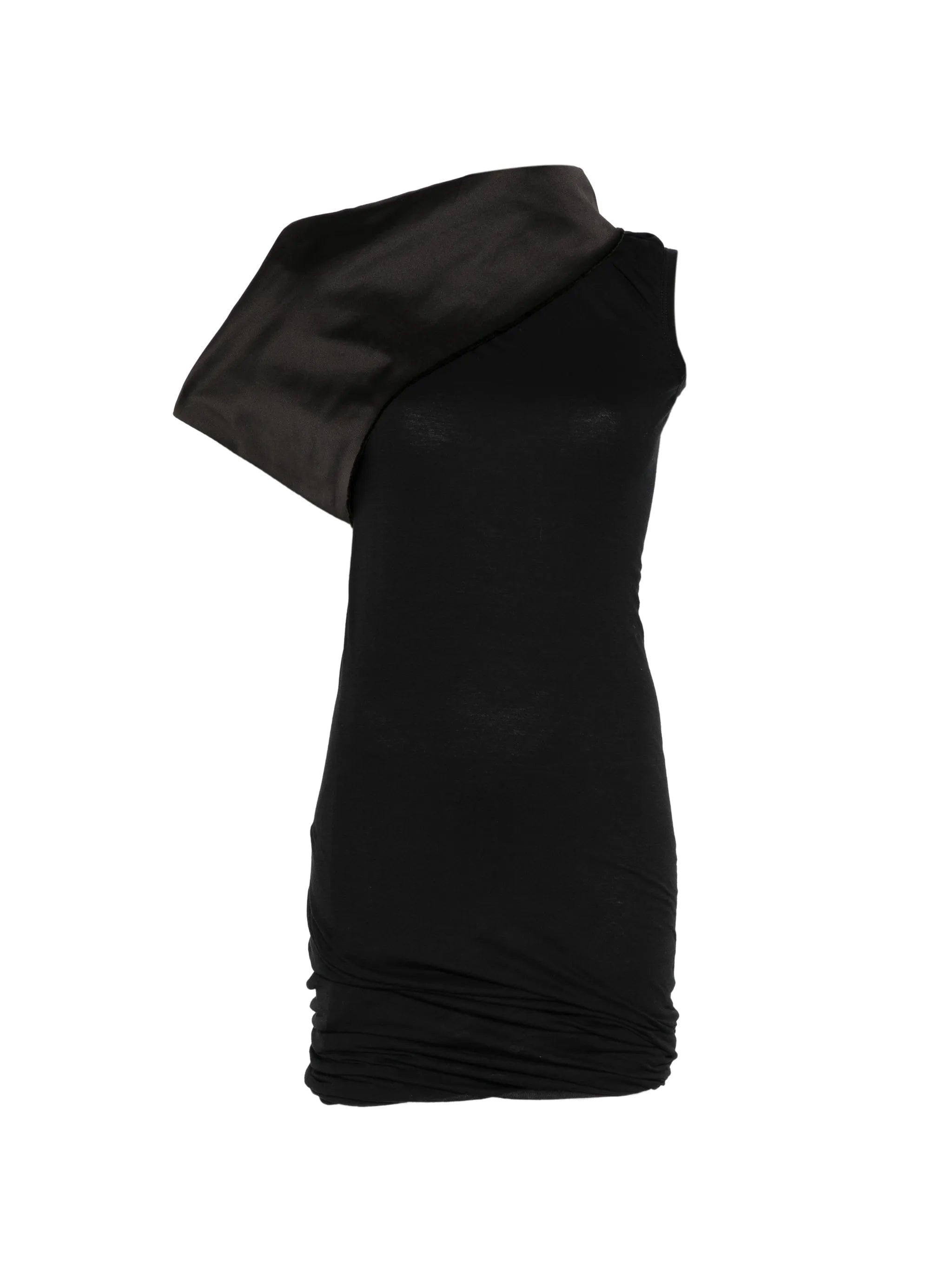Rick Owens drape - neck mini dress