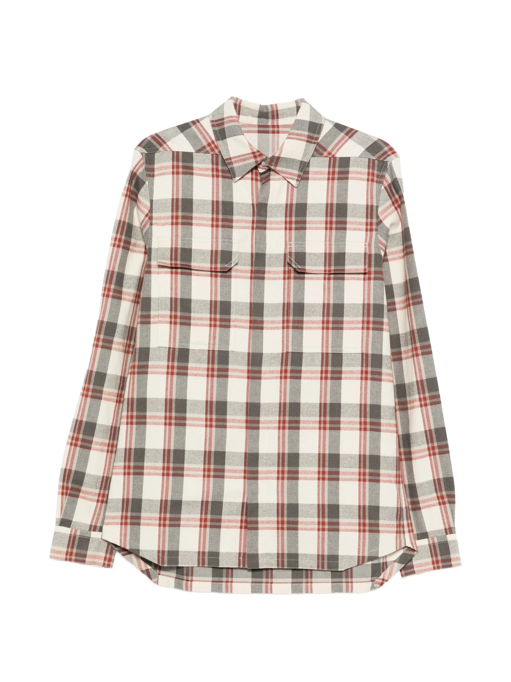 Rick Owens plaid flannel shirt