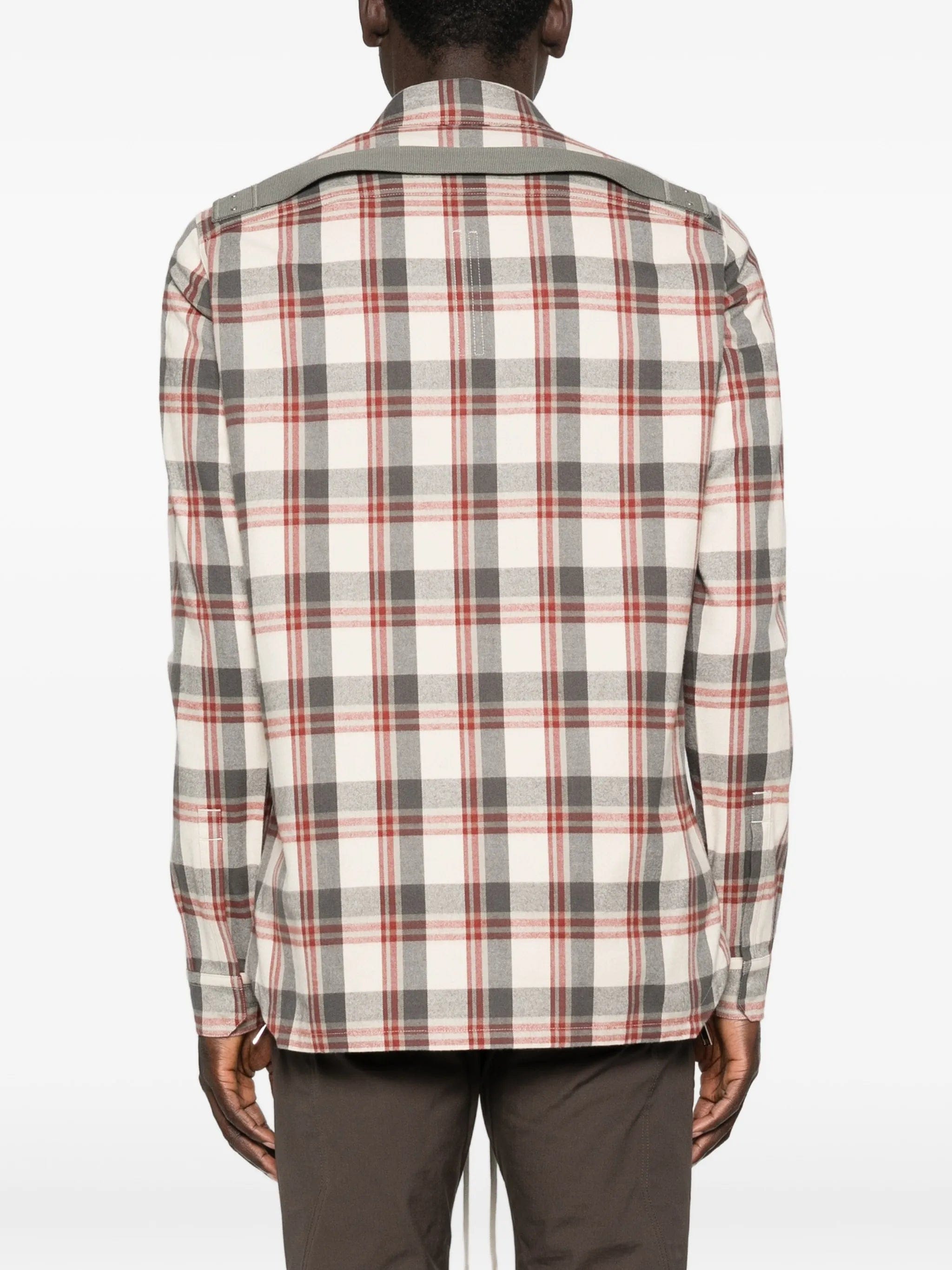 Rick Owens plaid flannel shirt
