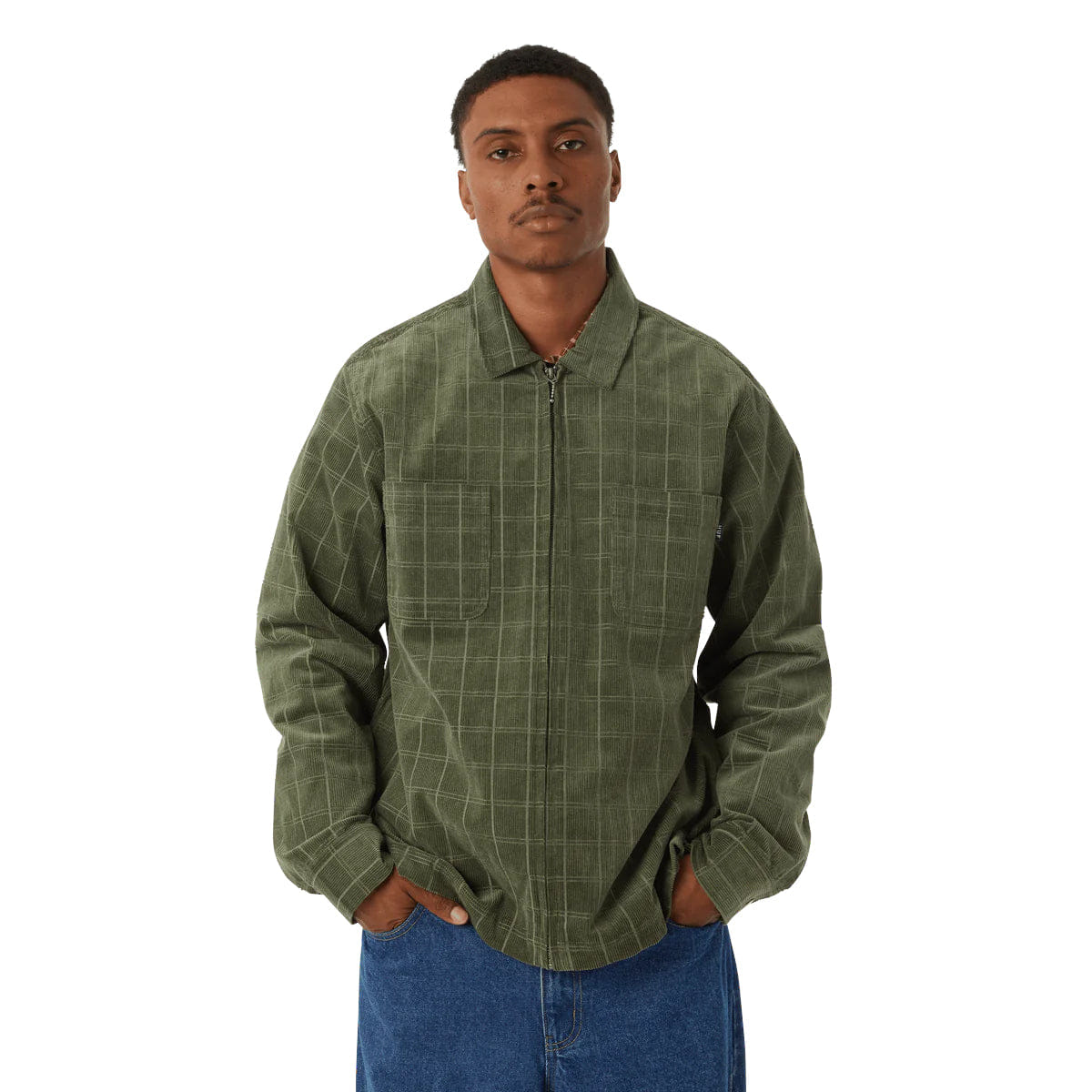 HUF Trenton Zip Shacket (Olive)