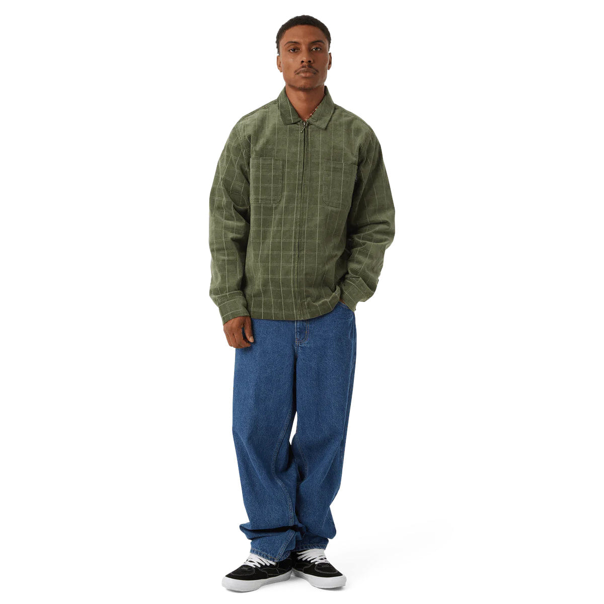 HUF Trenton Zip Shacket (Olive)