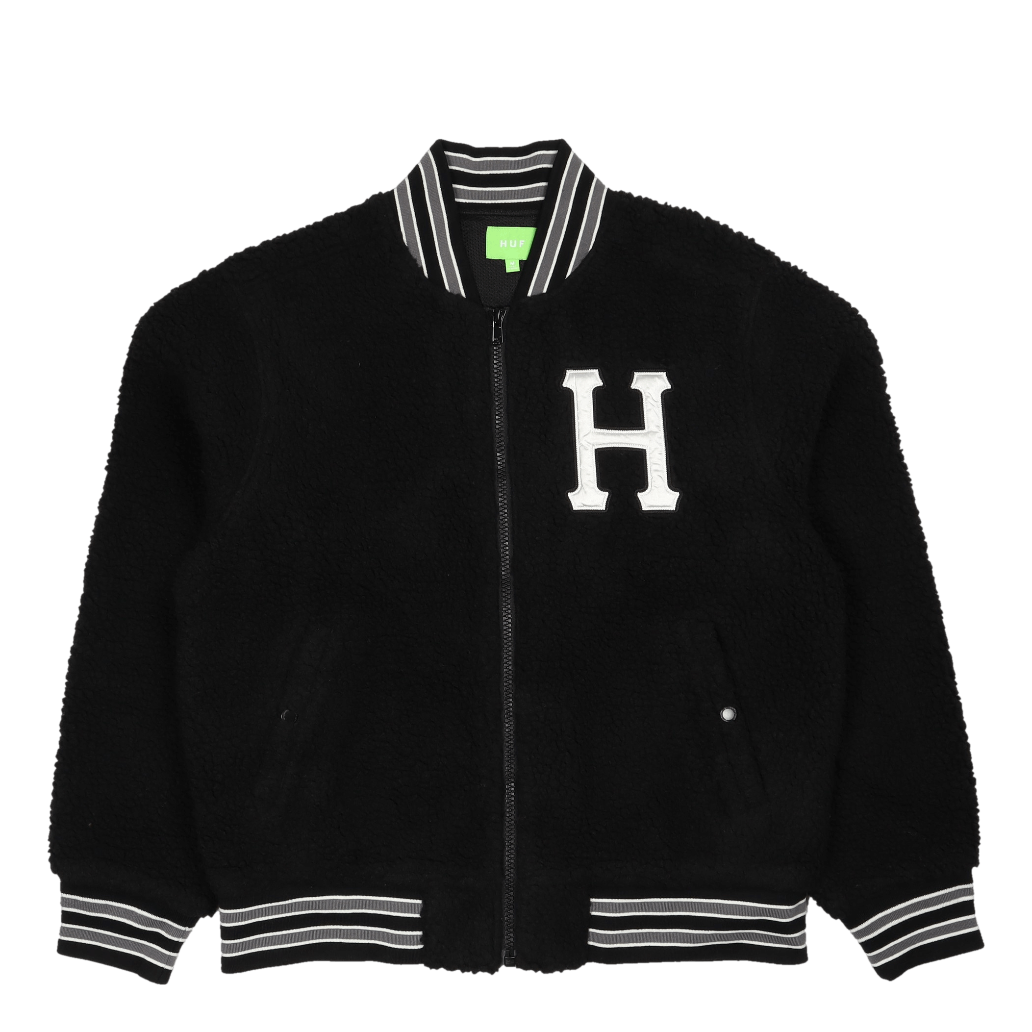 HUF Sherpa Varsity Jacket Black
