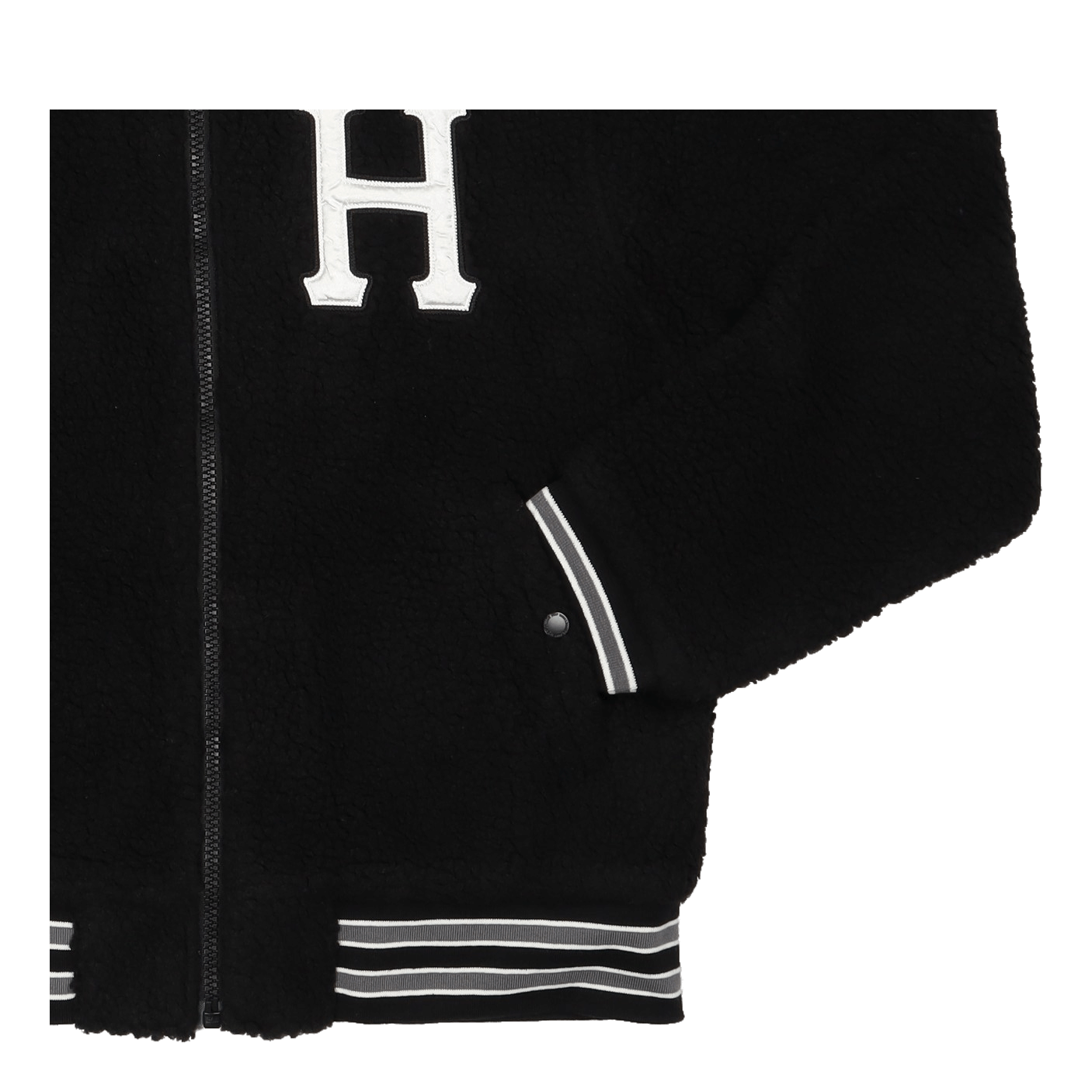 HUF Sherpa Varsity Jacket Black