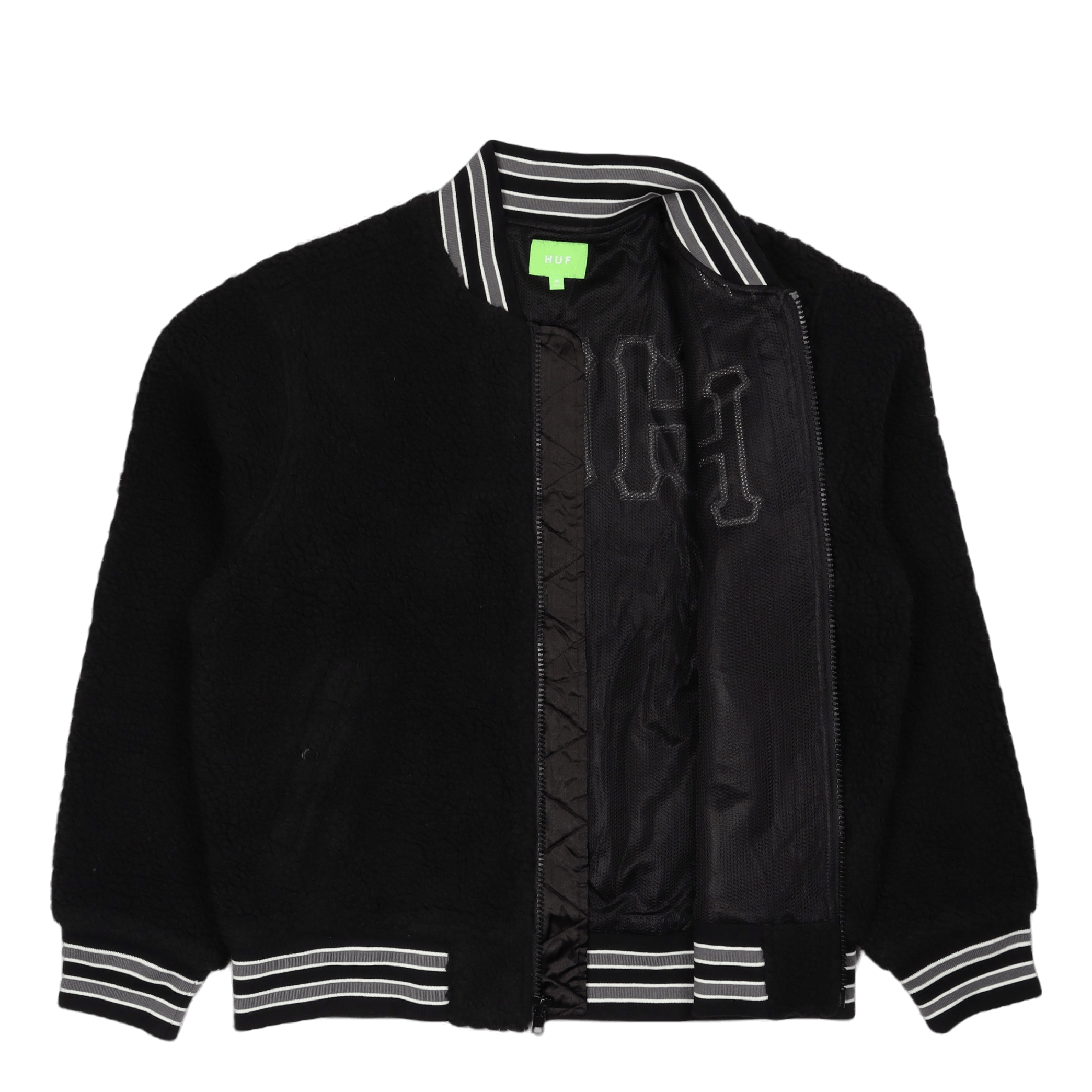 HUF Sherpa Varsity Jacket Black