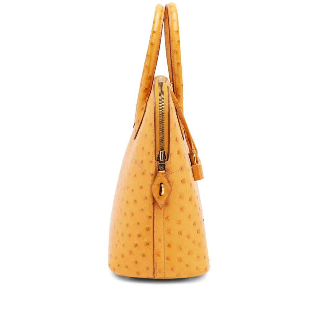 Vintage Saffron Ostrich Bolide 31 Gold Hardware, 2000