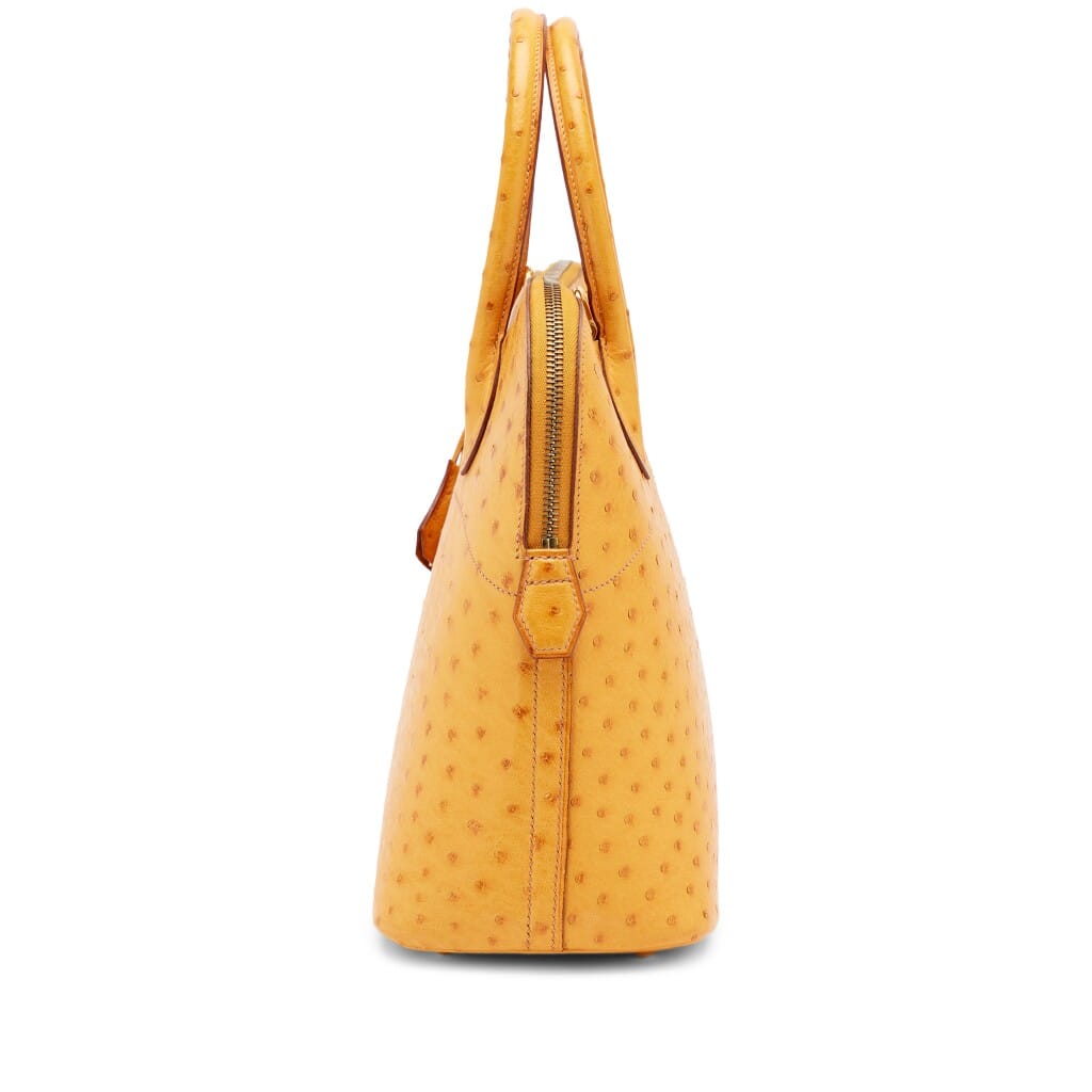 Vintage Saffron Ostrich Bolide 31 Gold Hardware, 2000