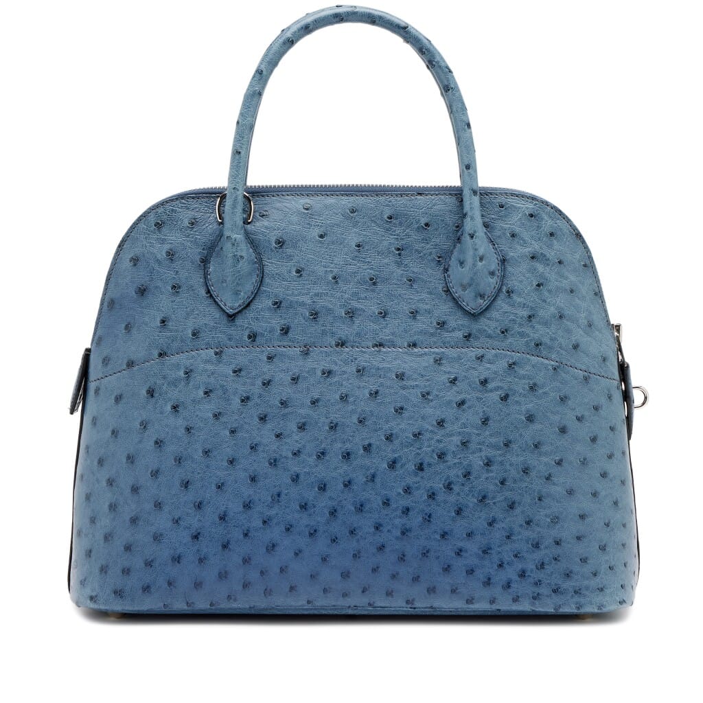 Vintage Bleu Roi Ostrich Bolide 31 Palladium Hardware, 2002