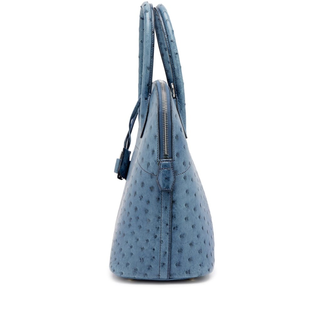 Vintage Bleu Roi Ostrich Bolide 31 Palladium Hardware, 2002
