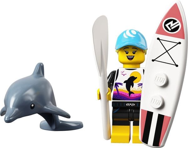 LEGO MINIFIG Paddle Surfer, Series 21 col21 - 1