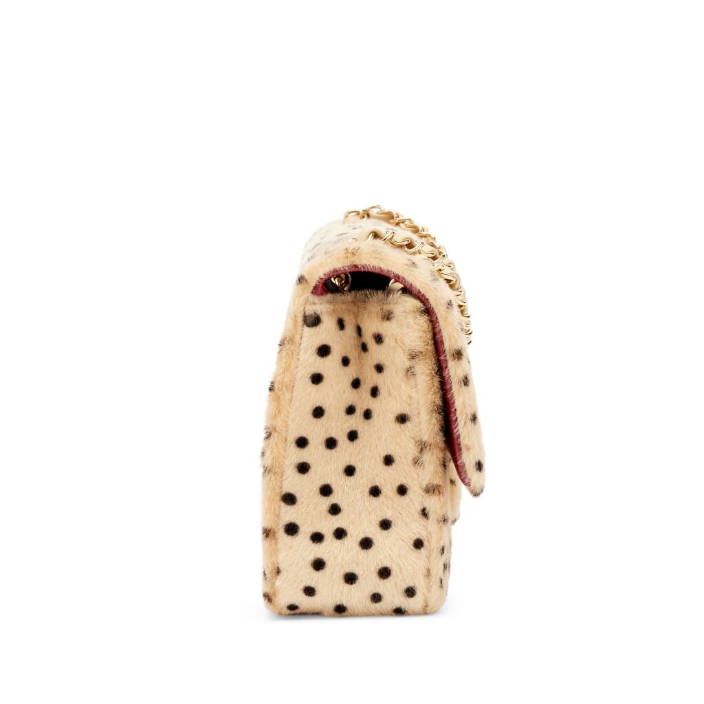 Light Beige and Black Cheetah Print Pony Hair Métiers d'art Medium Classic Single Flap Bag Gold Hardware, 2026