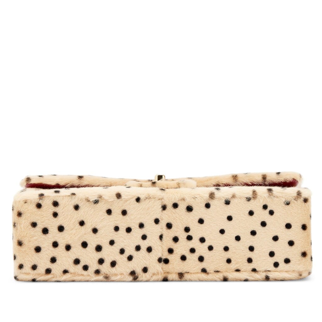 Light Beige and Black Cheetah Print Pony Hair Métiers d'art Medium Classic Single Flap Bag Gold Hardware, 2026