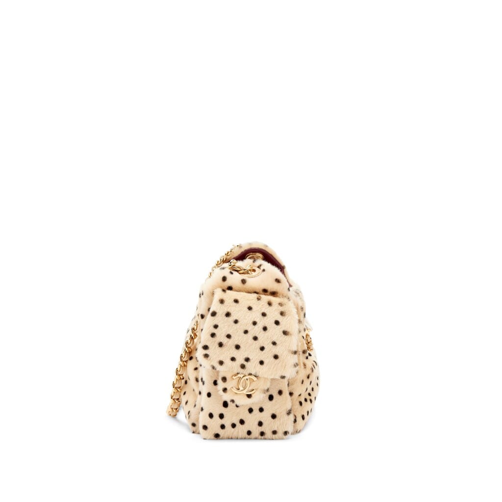 Light Beige and Black Cheetah Print Pony Hair Métiers d'art Mini 25 Bag Gold Hardware, 2026