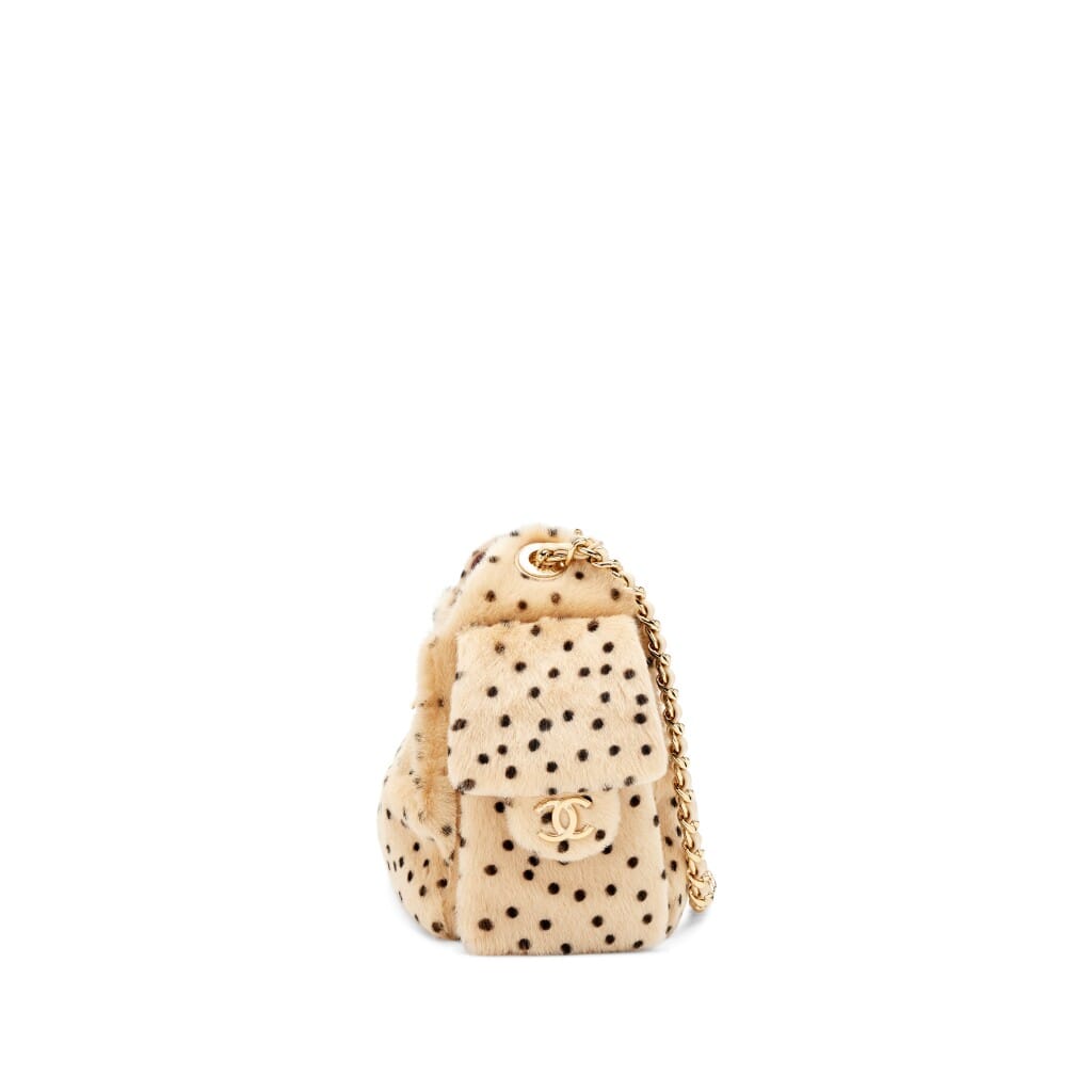 Light Beige and Black Cheetah Print Pony Hair Métiers d'art Mini 25 Bag Gold Hardware, 2026