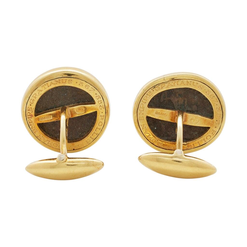 Vintage Gold and Ancient Coin Monete Cufflinks