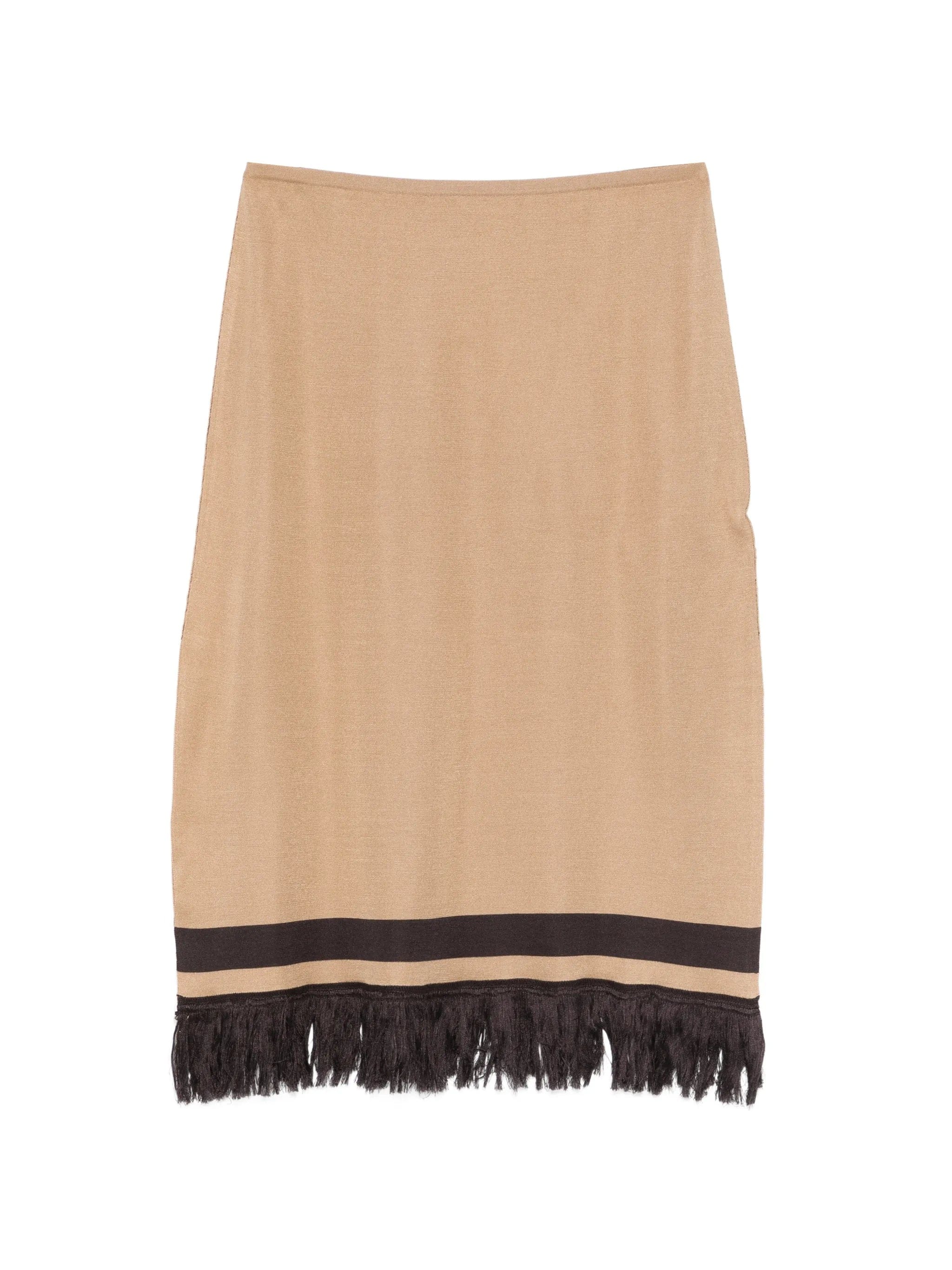 Ferragamo fringe hem midi skirt