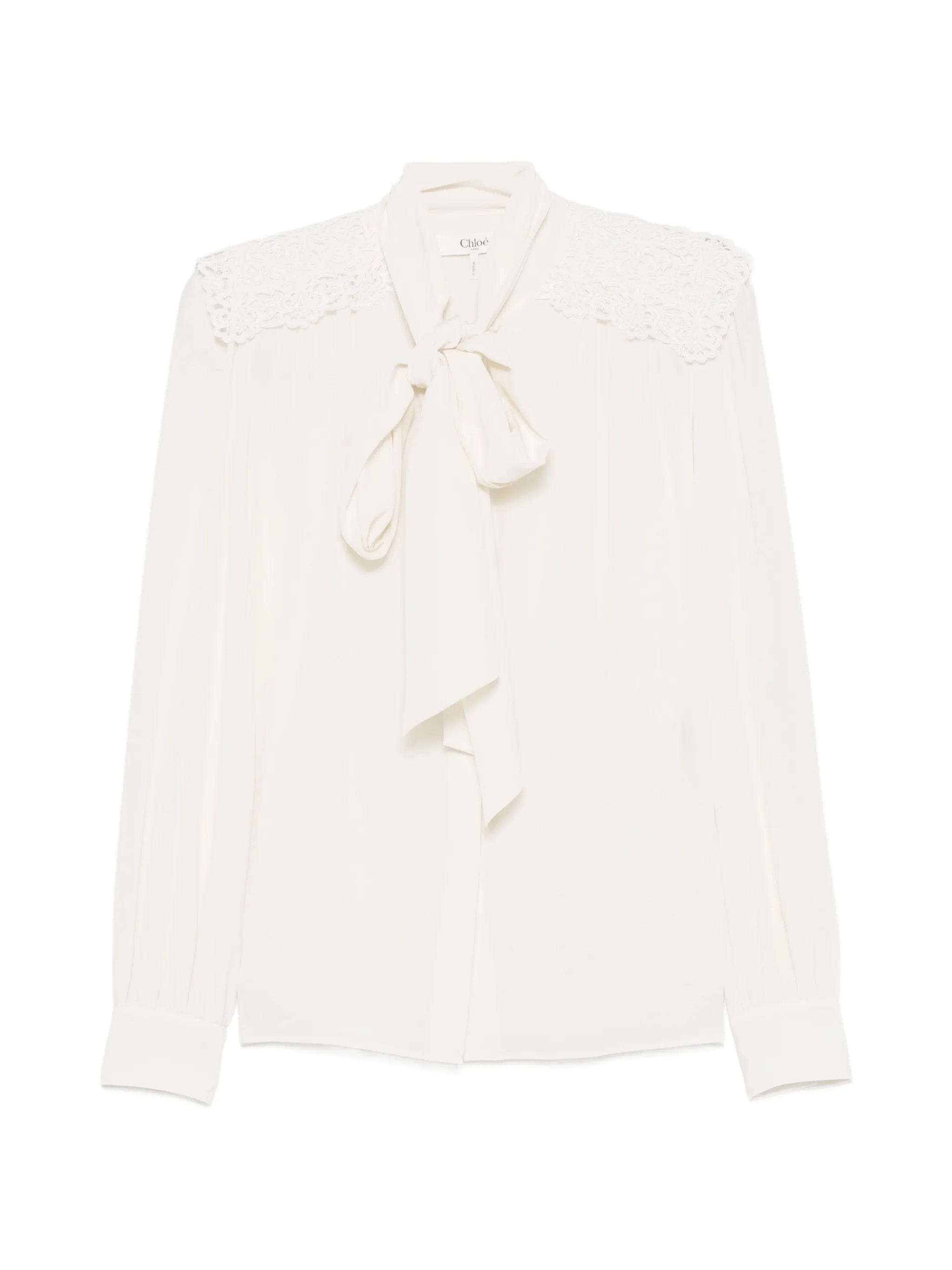 Chloé lace - panelled pussy - bow blouse