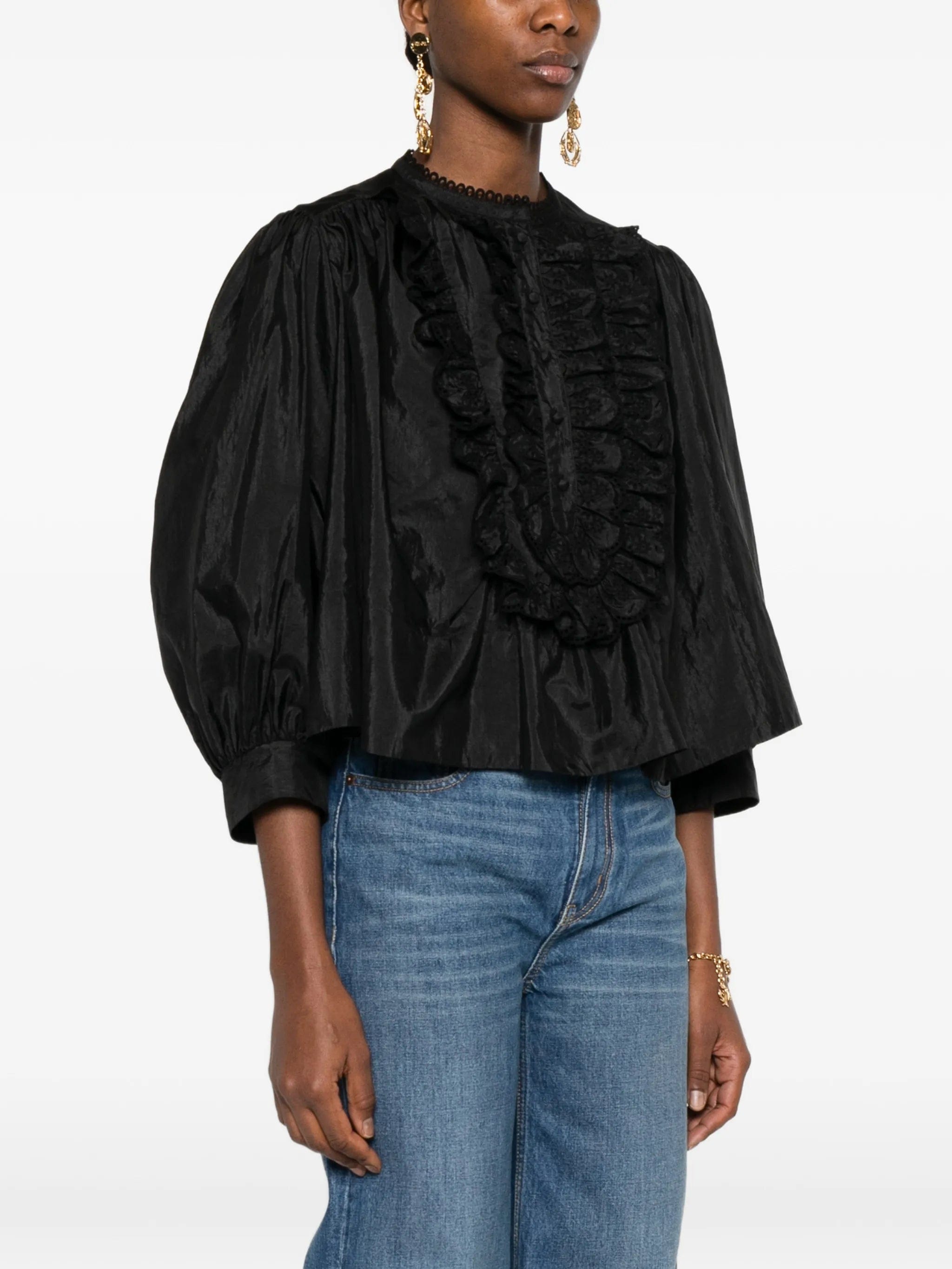 Chloé ruffled bib blouse