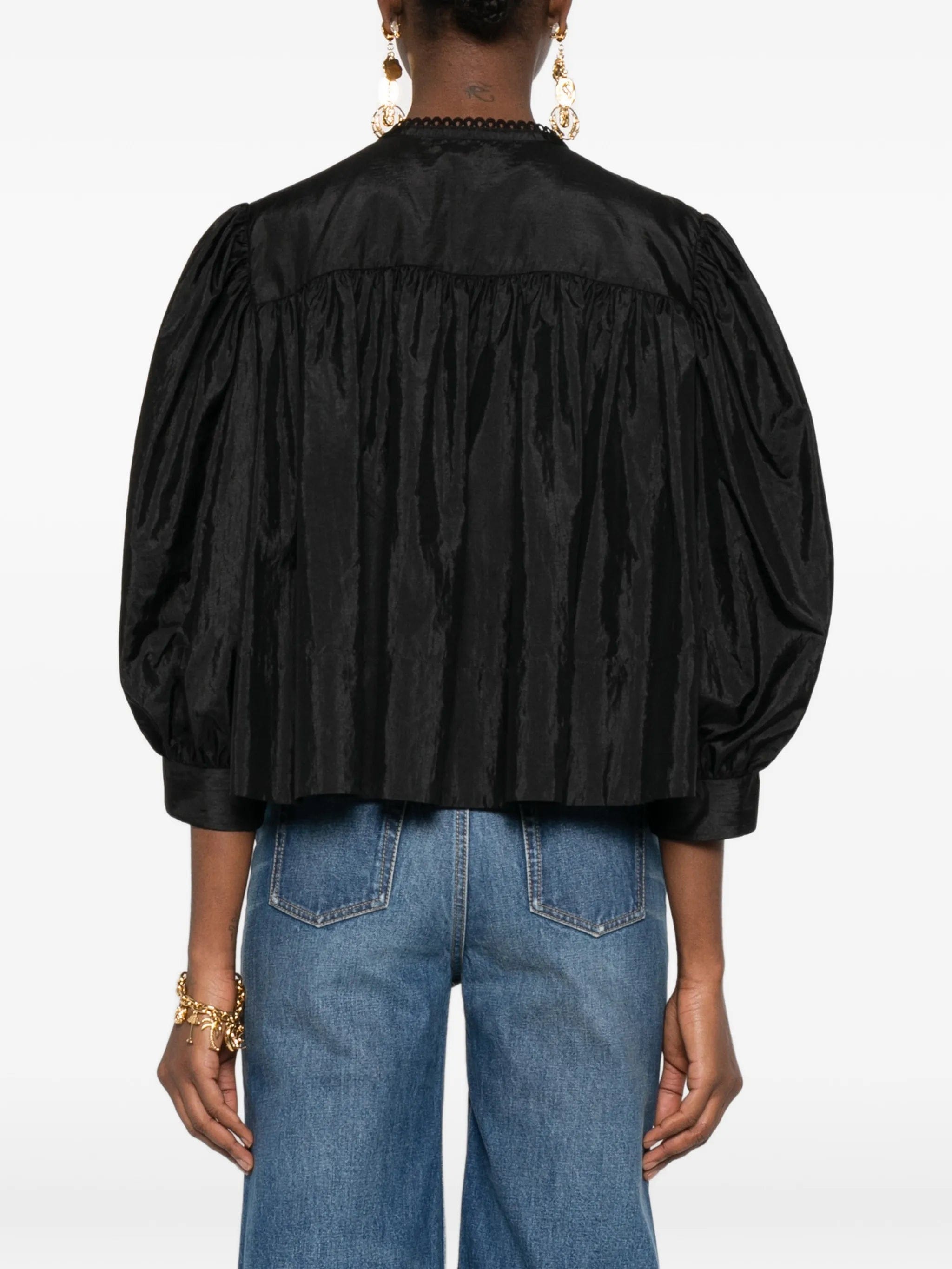 Chloé ruffled bib blouse