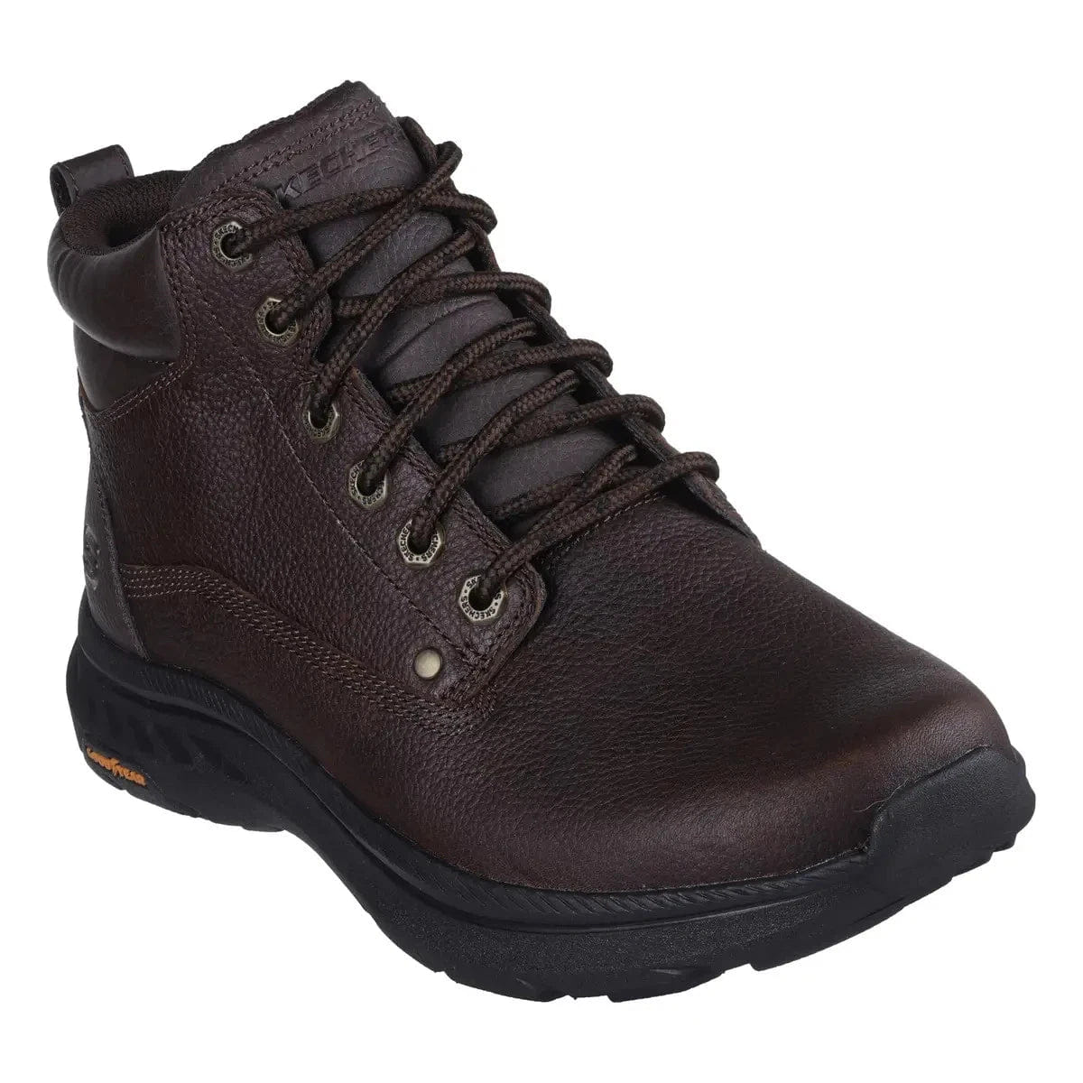 Skechers Pollard Lanser 205308 - RDBR Boots Men's Brown Leather Ankle HTAT1530
