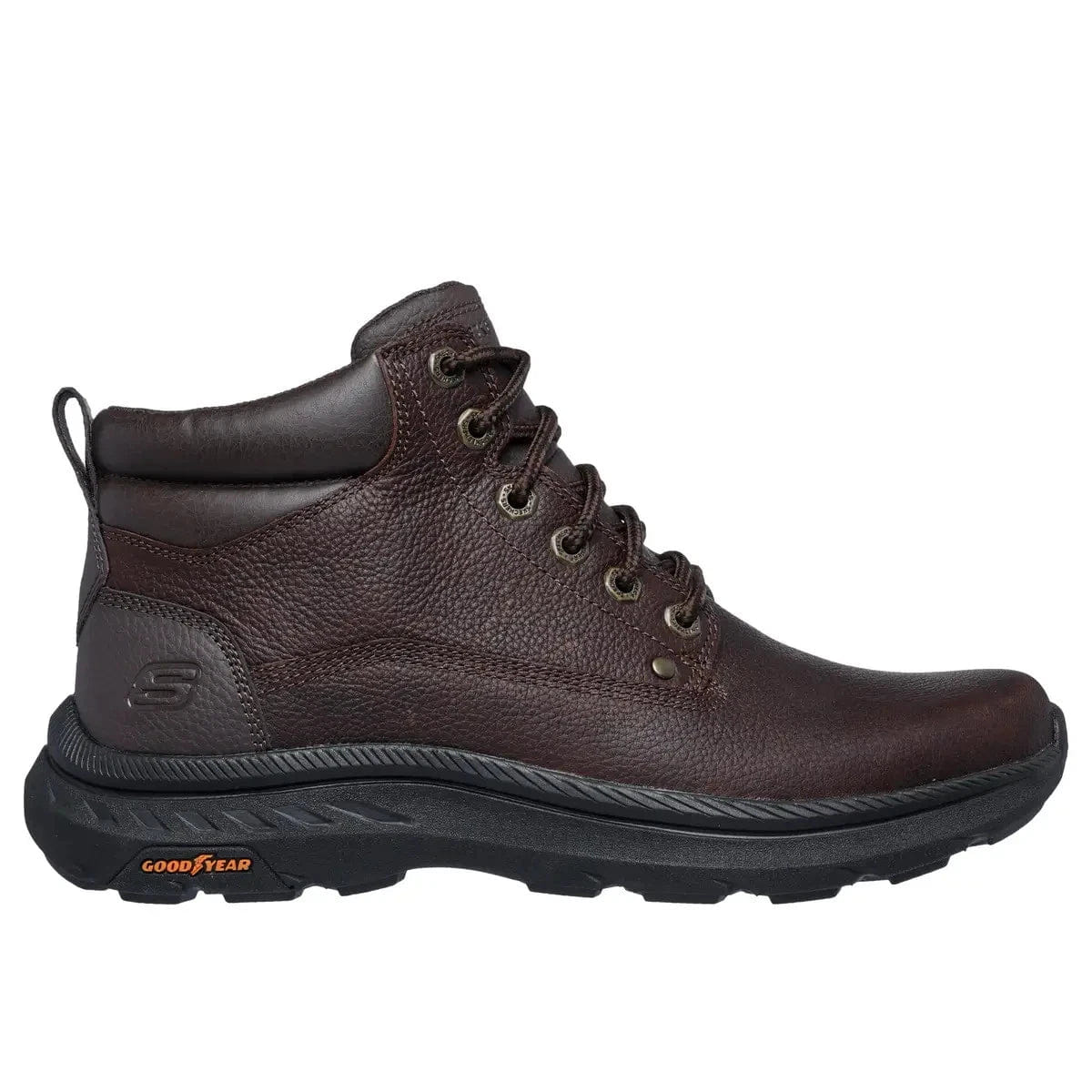 Skechers Pollard Lanser 205308 - RDBR Boots Men's Brown Leather Ankle HTAT1530