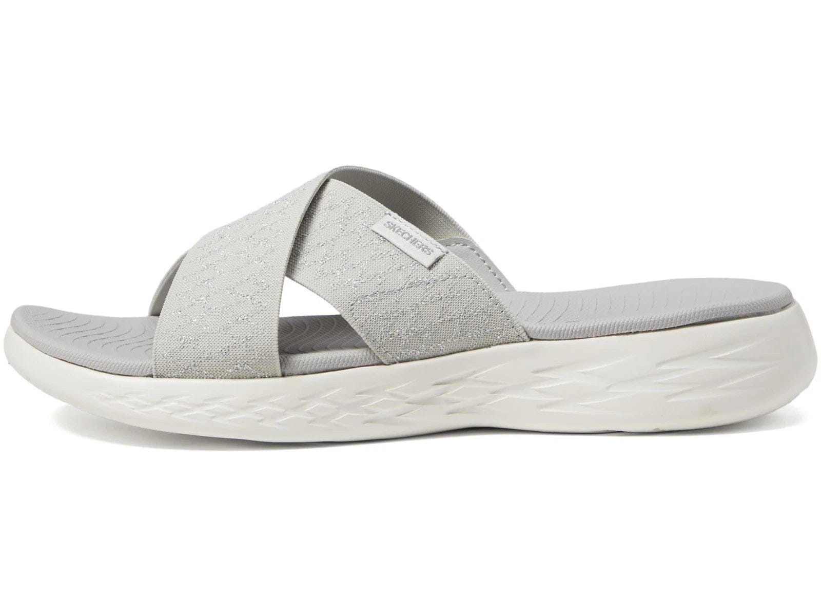 Skechers ON - THE - GO 600 Enchanted Sandals Women's Gray Slip On Slide HTAT1616