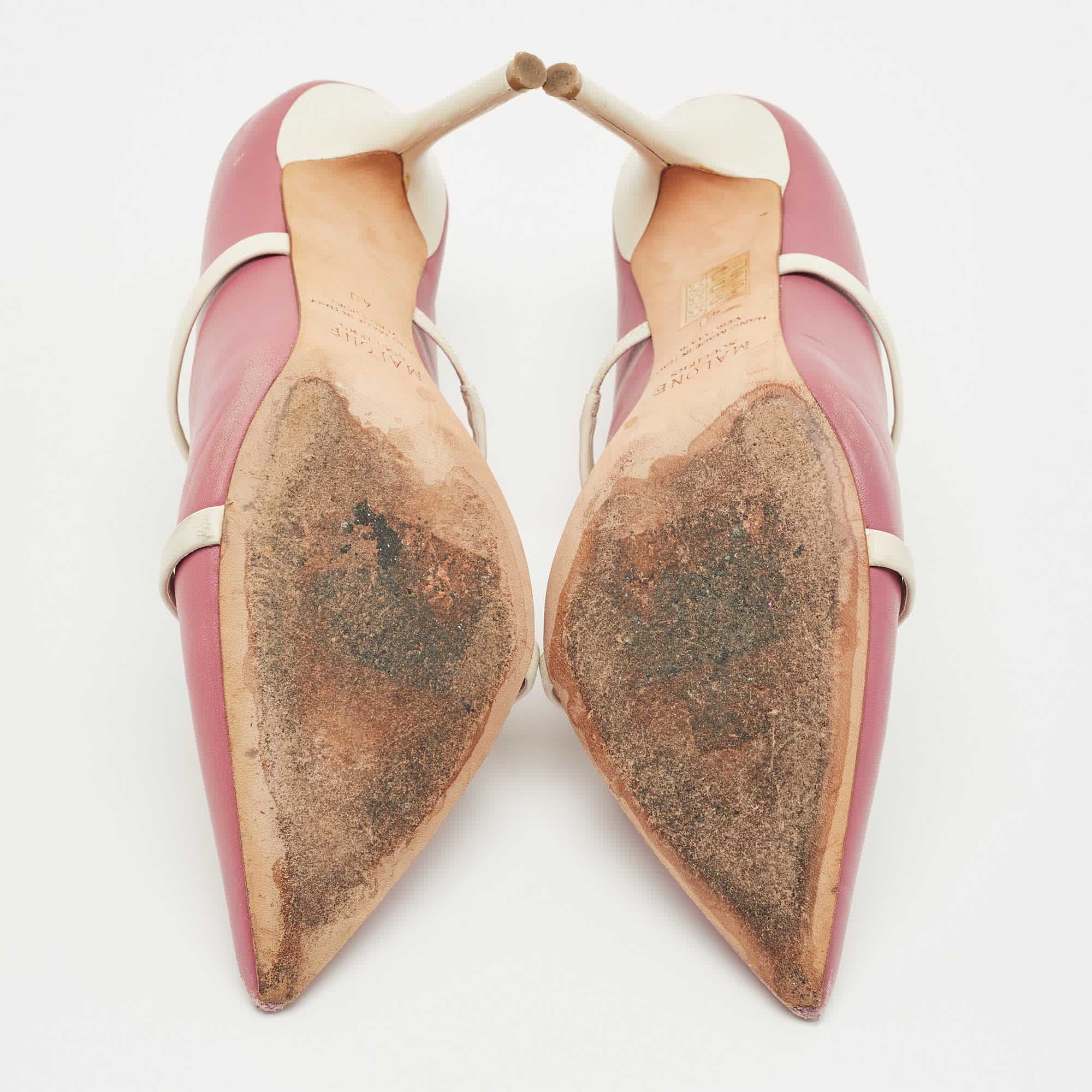 Malone Souliers Pink Leather Maureen Mules