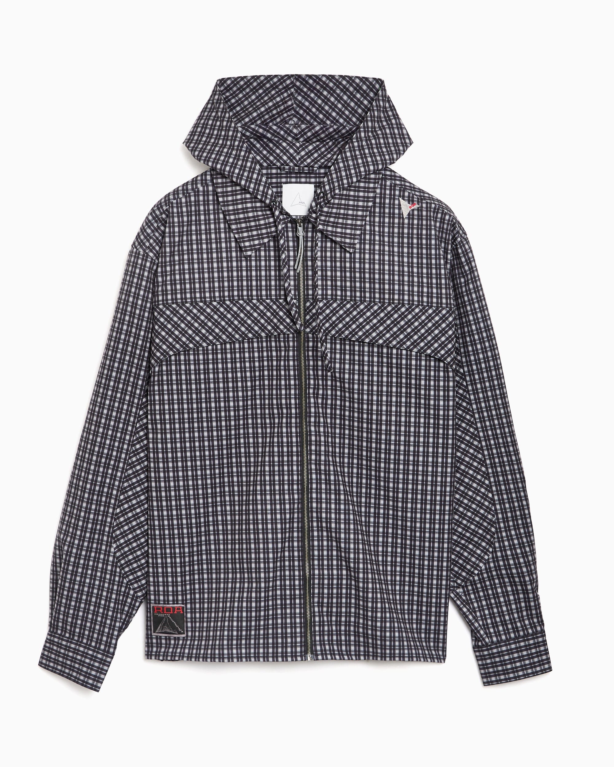 ROA Chaqueta ligera de cuadros Boxy ROA Aair FloWeave Printed Check para hombre