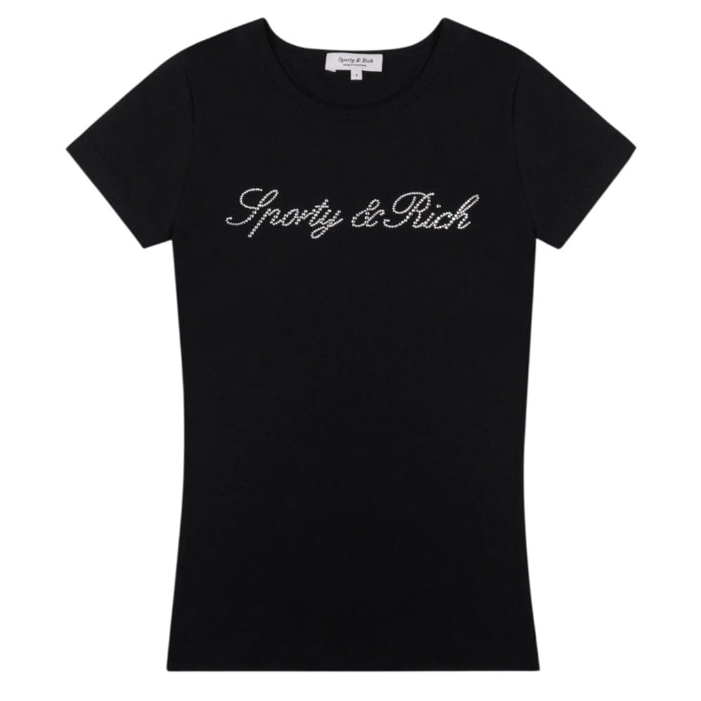 Sporty & RICH Signature Logo Krystal T-Shirt