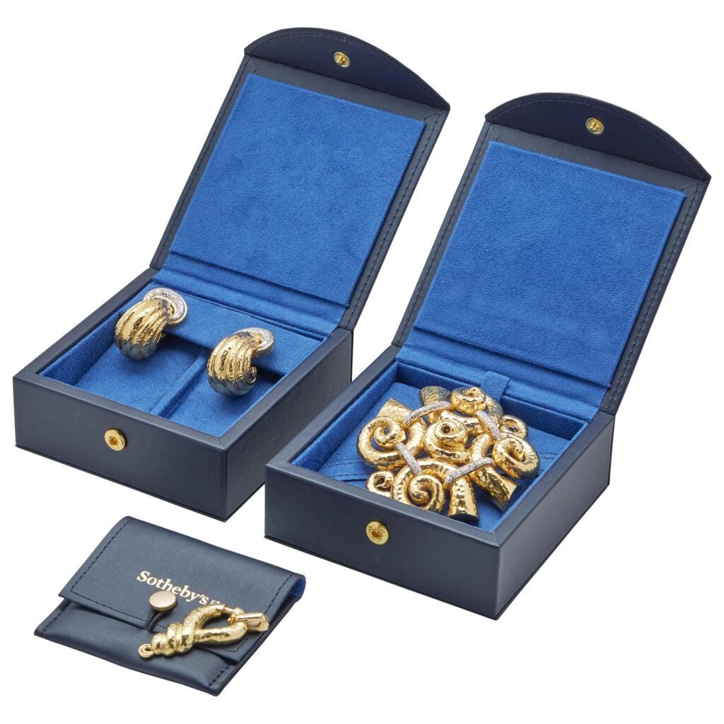 Vintage Gold and Diamond Earclips and Convertible Pendant Brooch Set