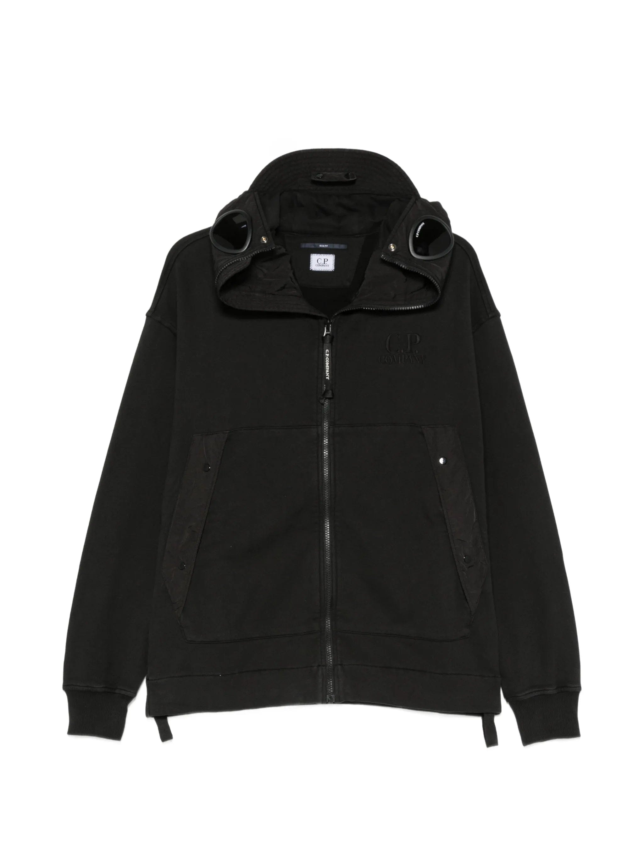 C.P. Company goggle - detail zip - up sweatshirt