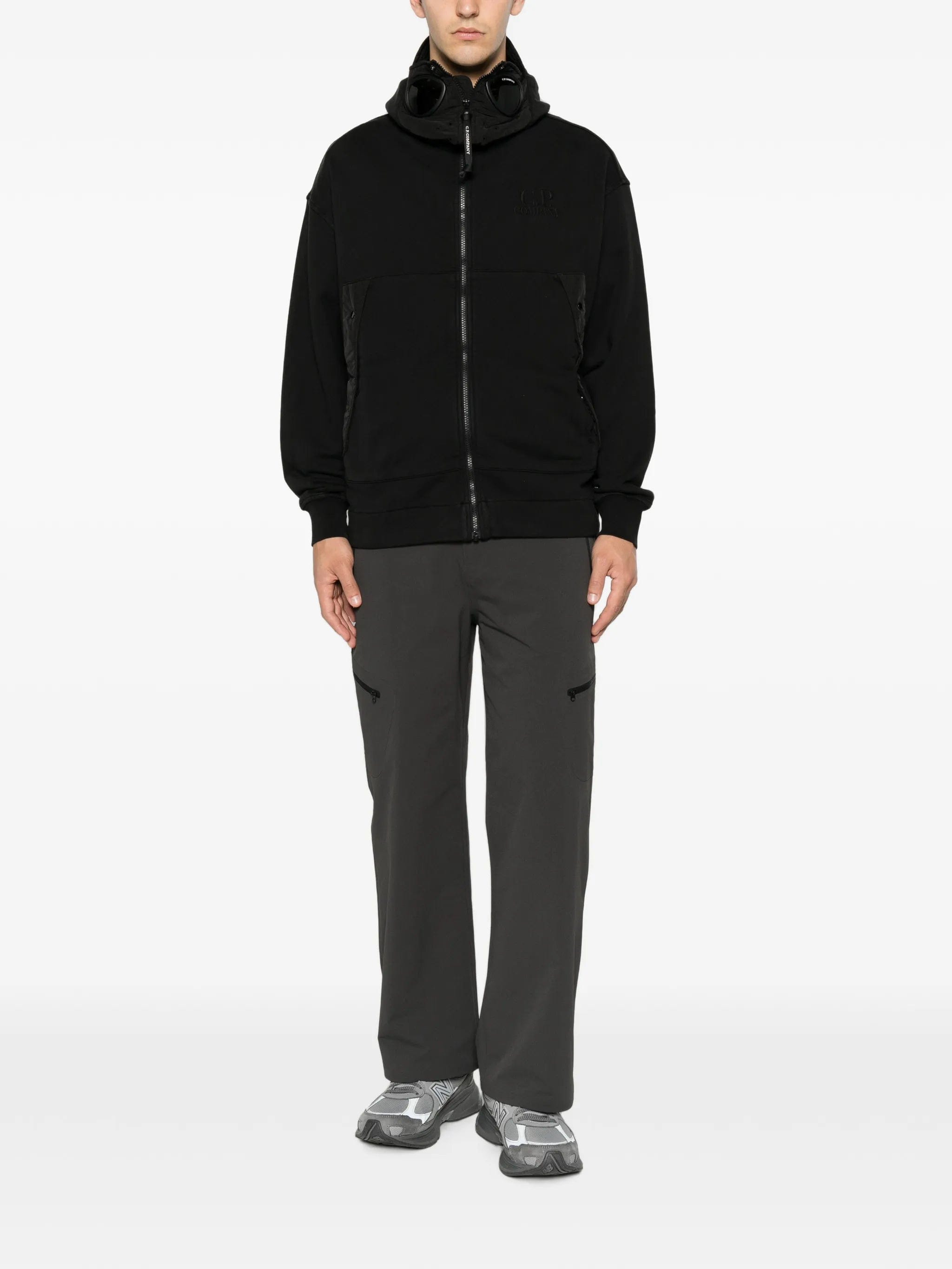 C.P. Company goggle - detail zip - up sweatshirt