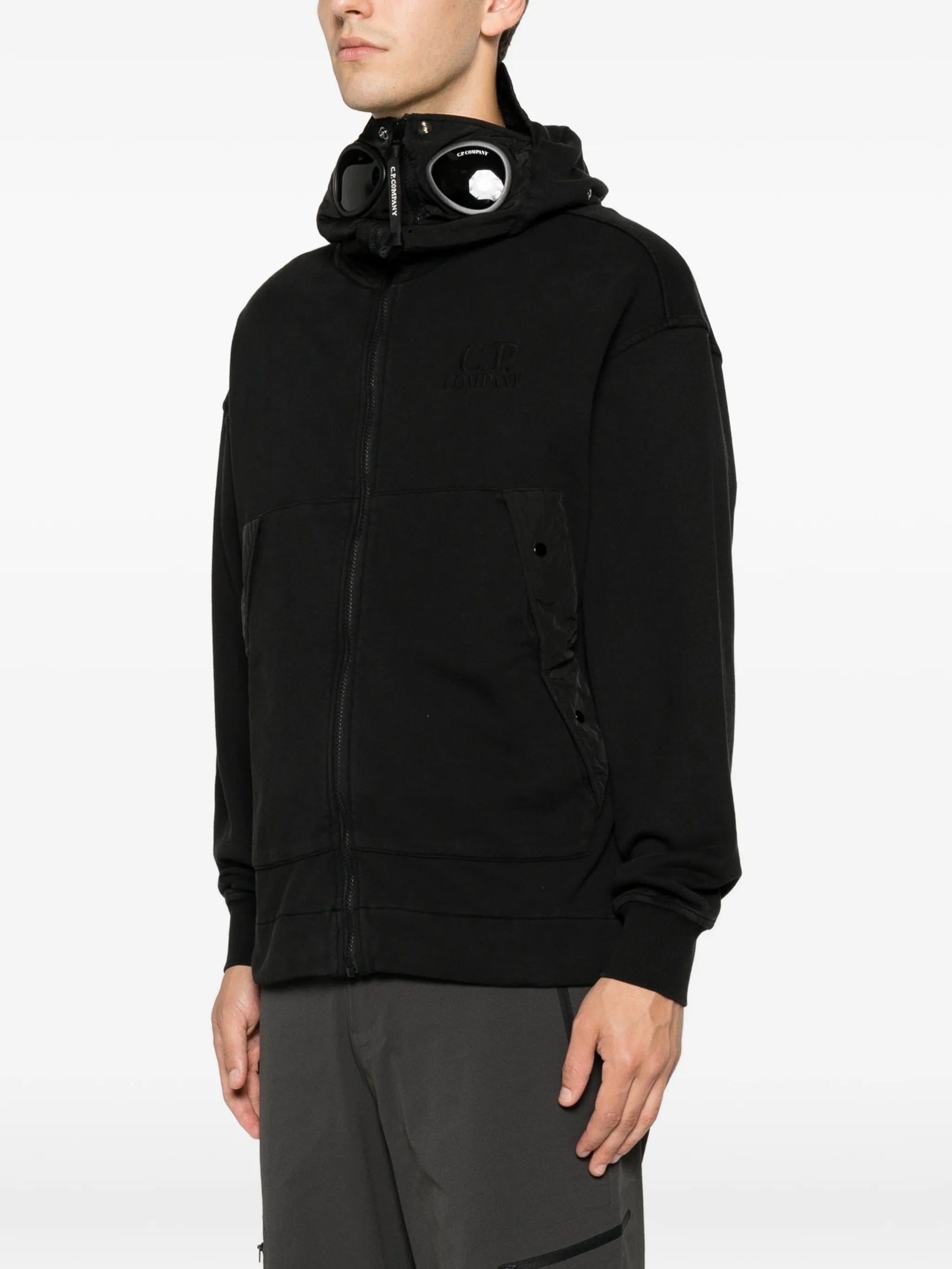 C.P. Company goggle - detail zip - up sweatshirt