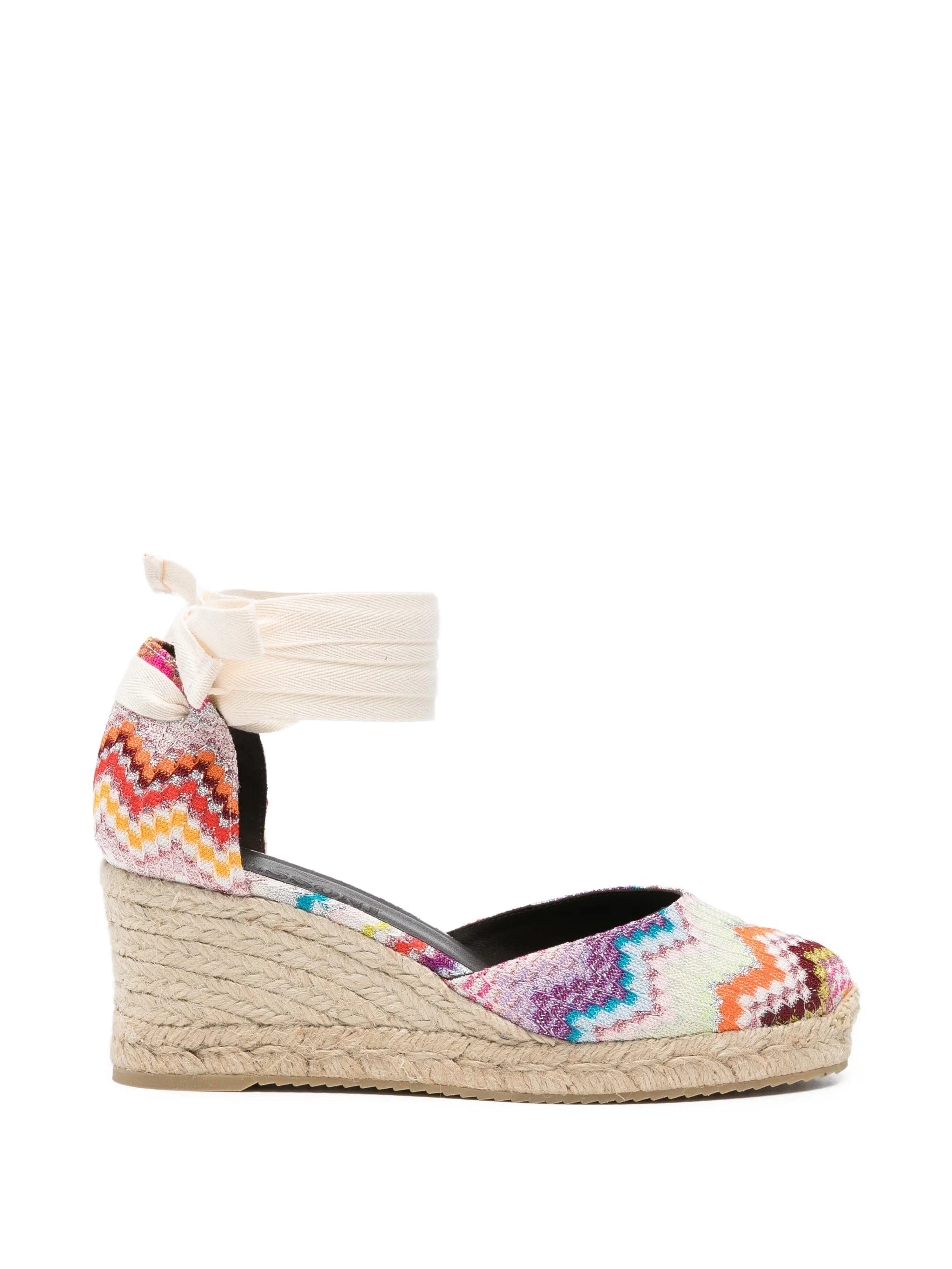 Missoni chevron - pattern tie espadrilles