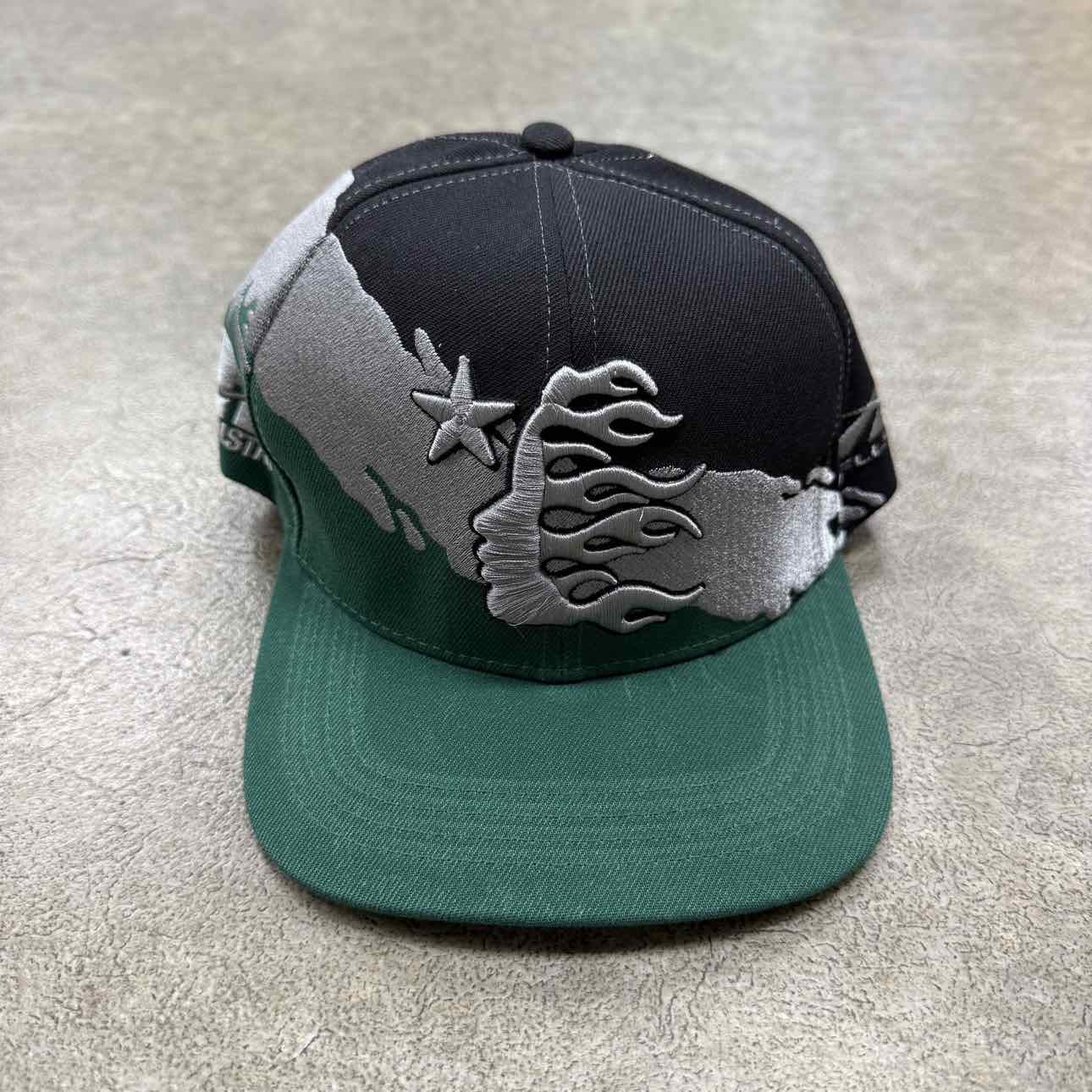 Hellstar Snapback SHARK TEETH New Green Grey Size OS