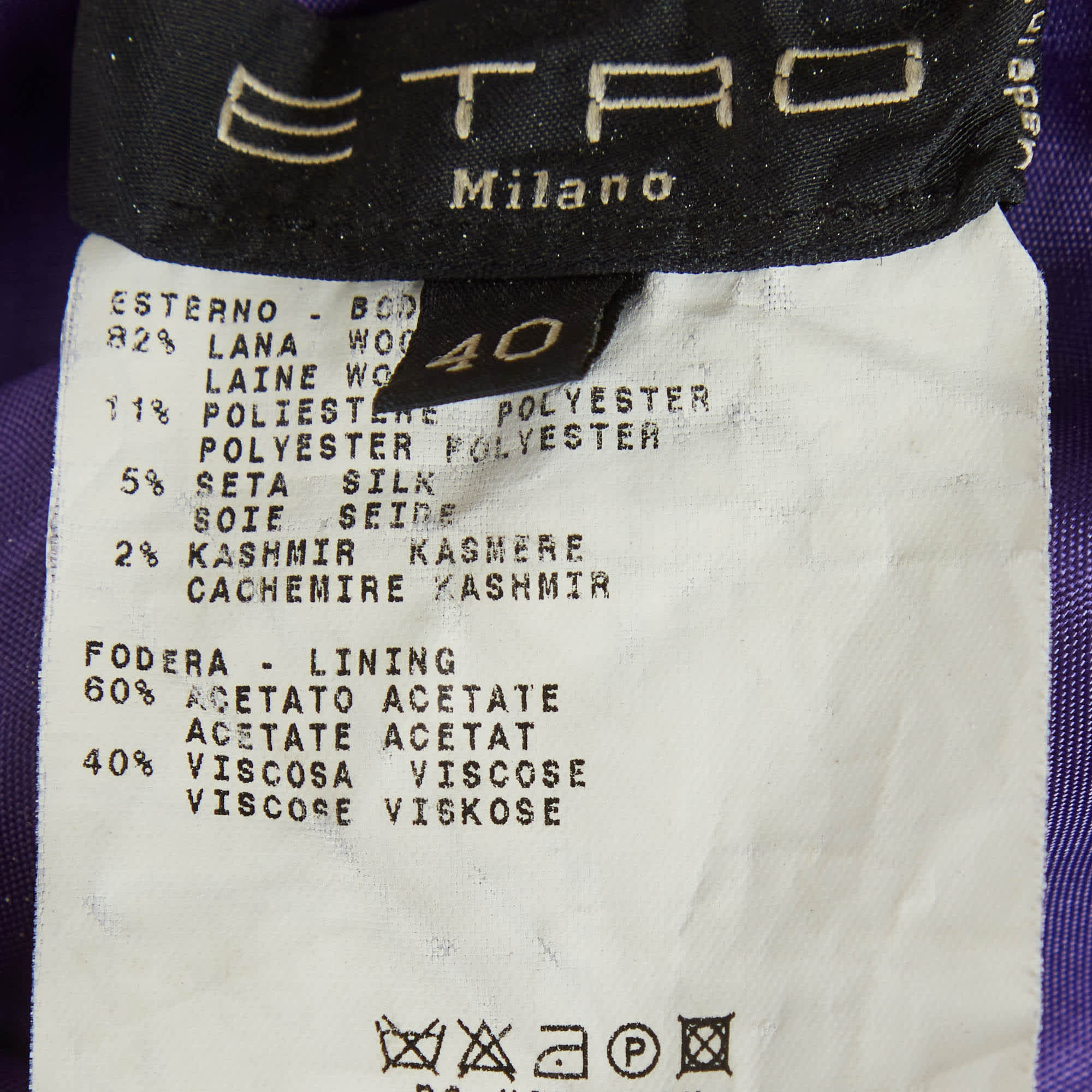 Etro Brown Striped Tweed Mini Skirt
