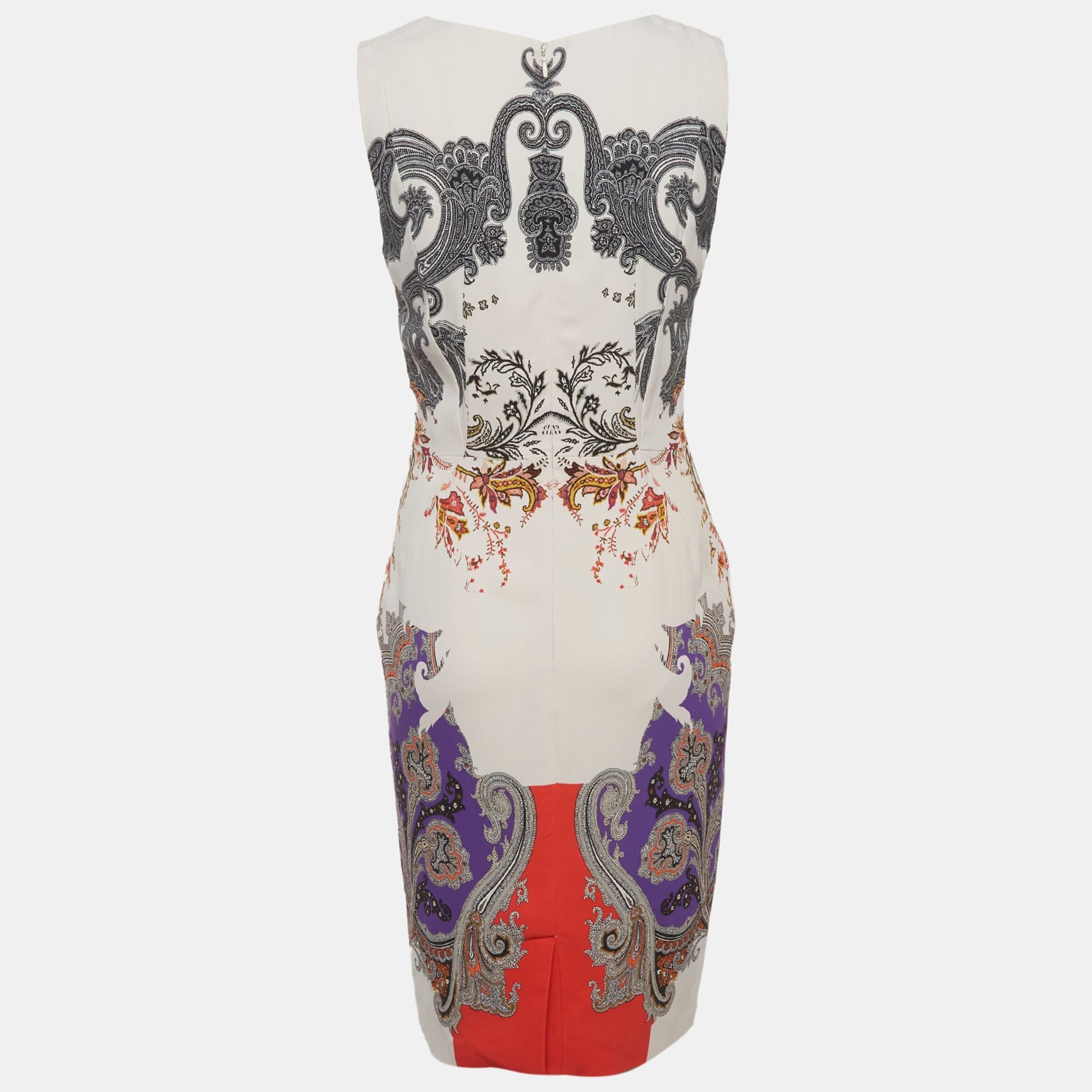 Etro Multicolor Printed Crepe Sheath Dress
