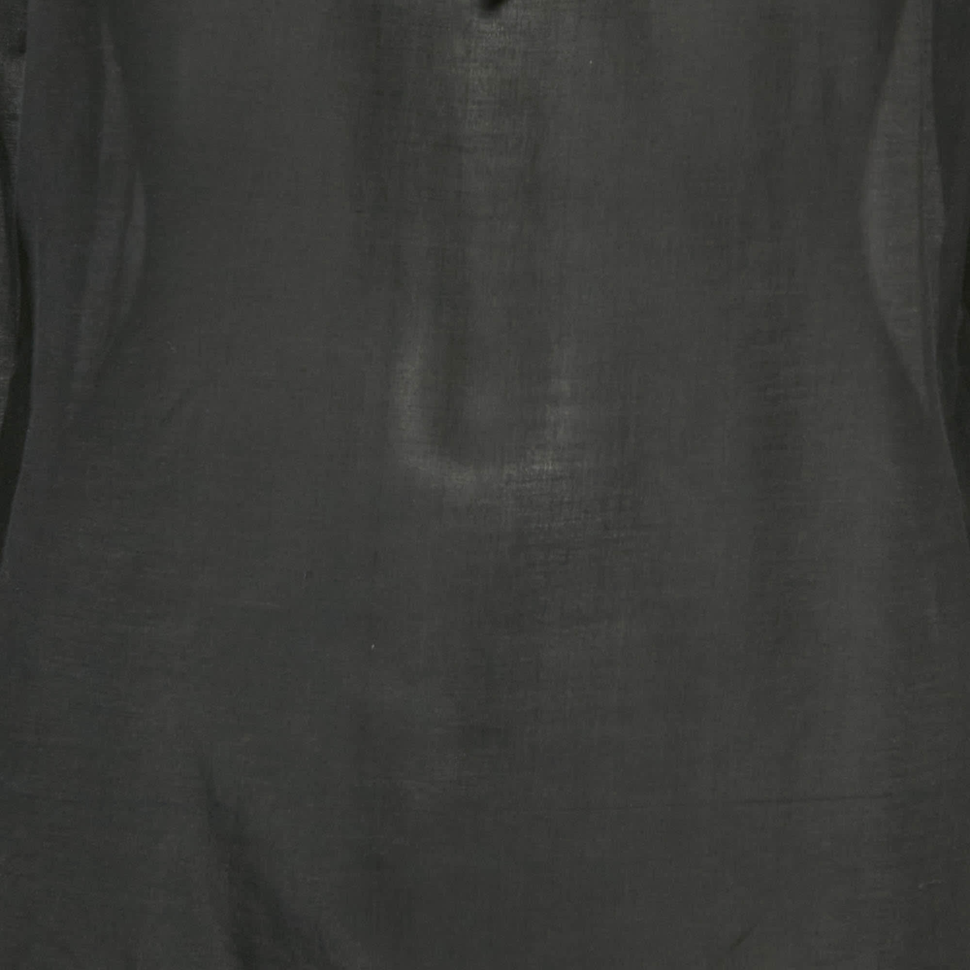 Etro Black Cotton & Silk Ruffled Blouse