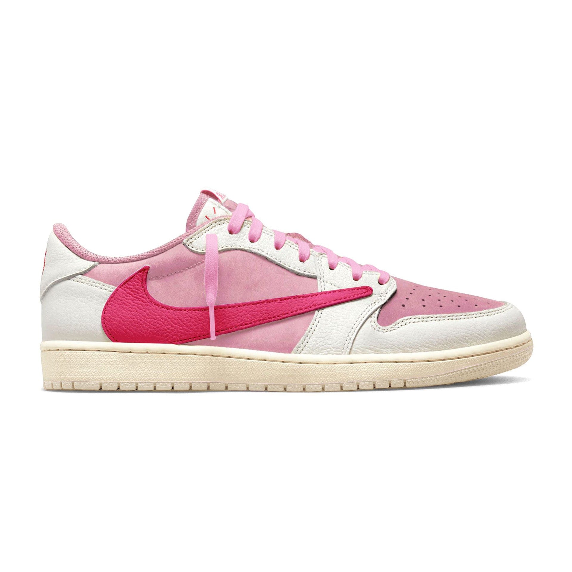 Travis Scott x Jordan NOW AVAILABLE Travis Scott x Jordan 1 Retro Low OG Sail Tropical Pink