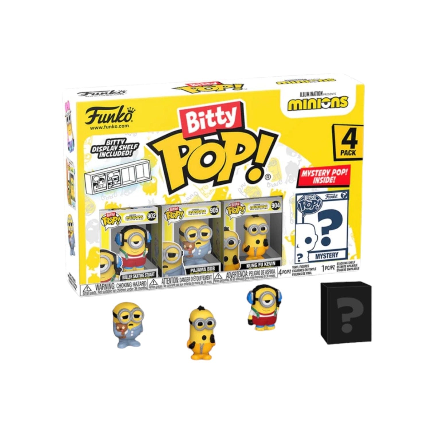 Funko Pop! Roller Skating Stuart 4 Pack Bitty Funko Pop! - Minions - Chance Of Chase