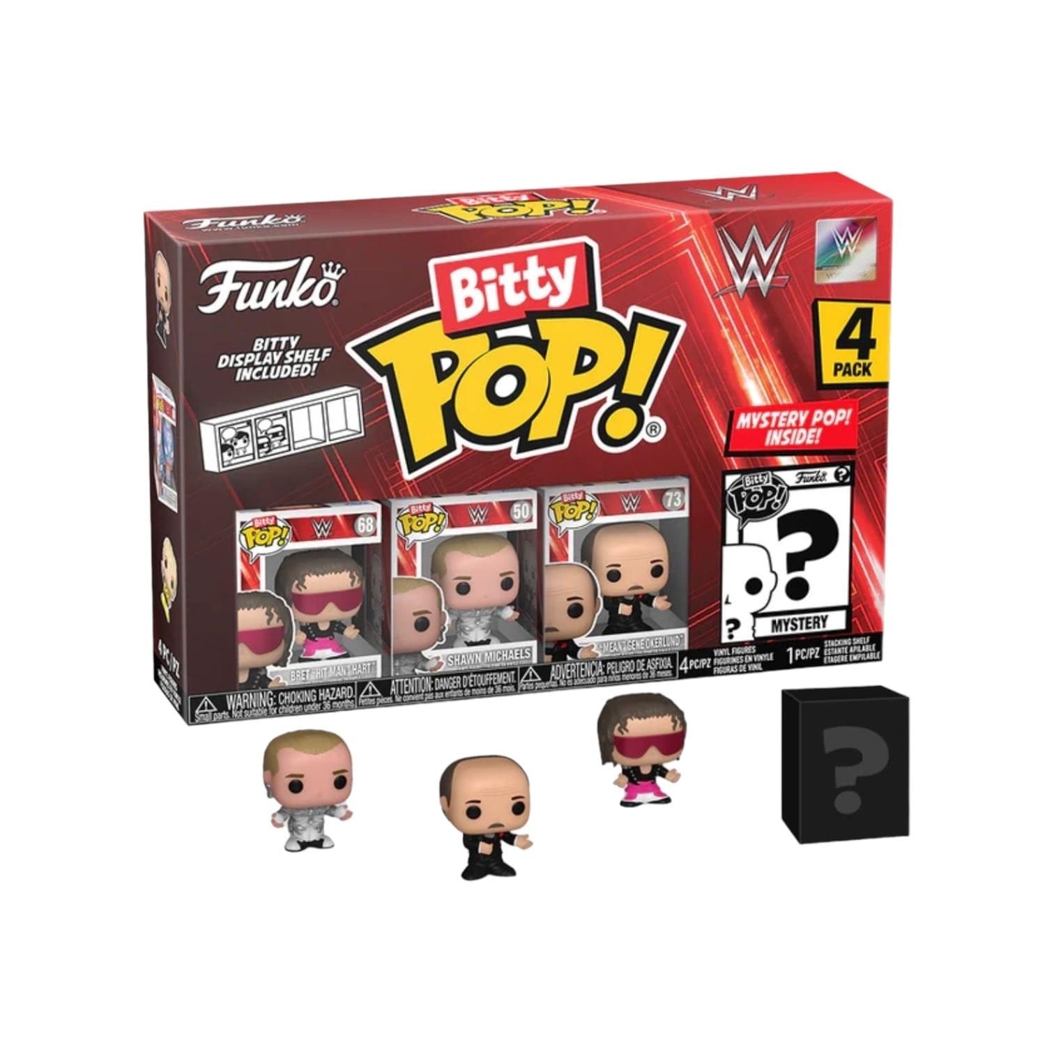 Funko Pop! Bret Hit Man Hart 4 Pack Bitty Funko POP! - WWE - Chance Of Chase