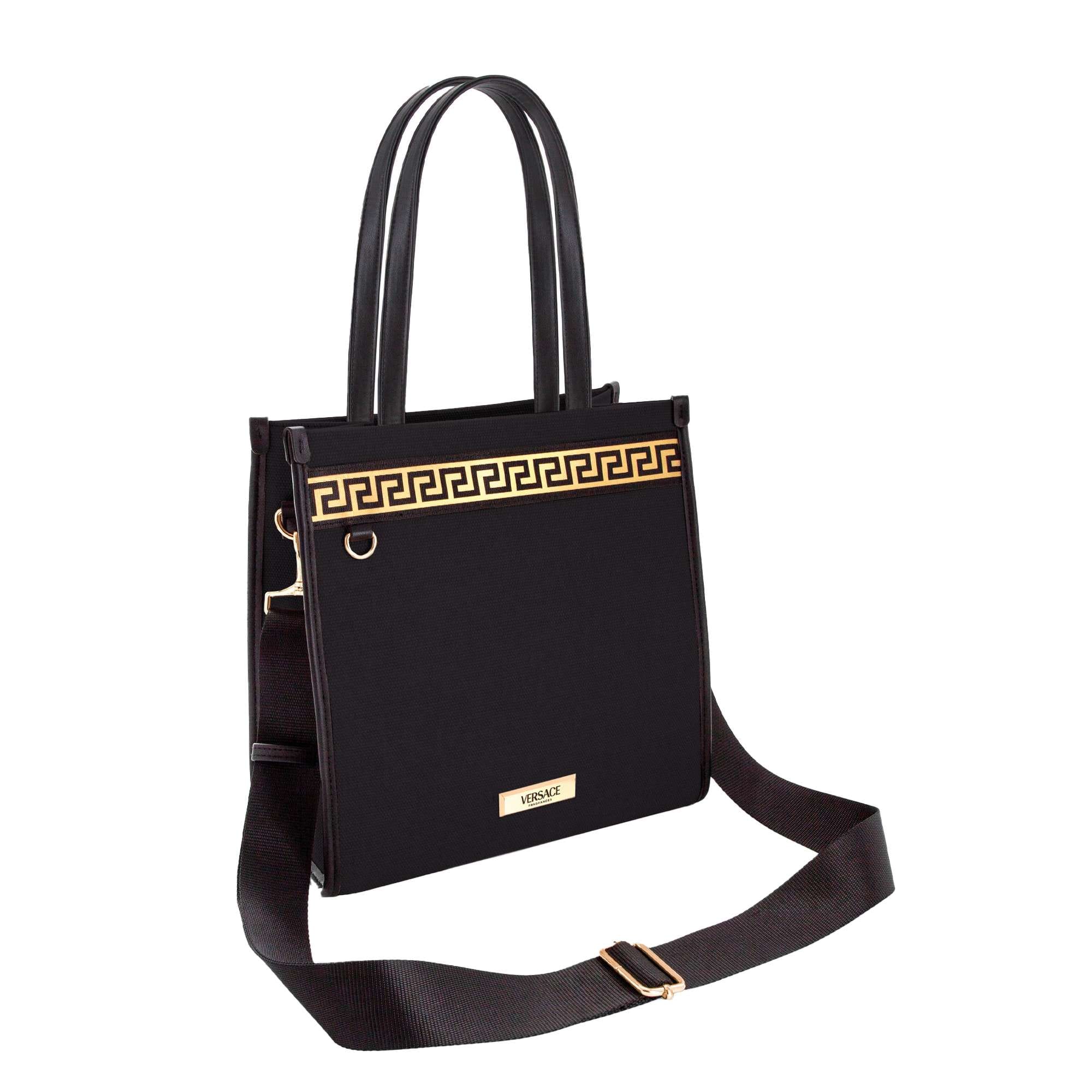 Free Gifts Versace Womens Black Canvas Bag
