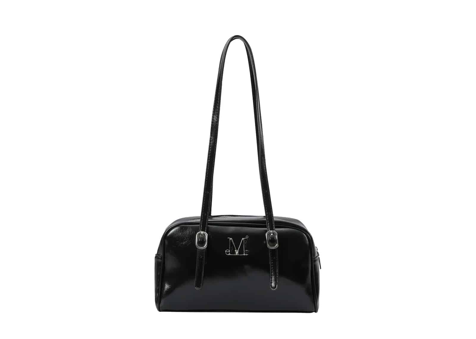 Mucent Ruin Metal Logo Baguette Bag Black