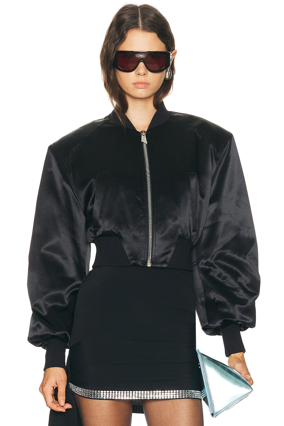THE Attico Cropped Bomber Jacket
